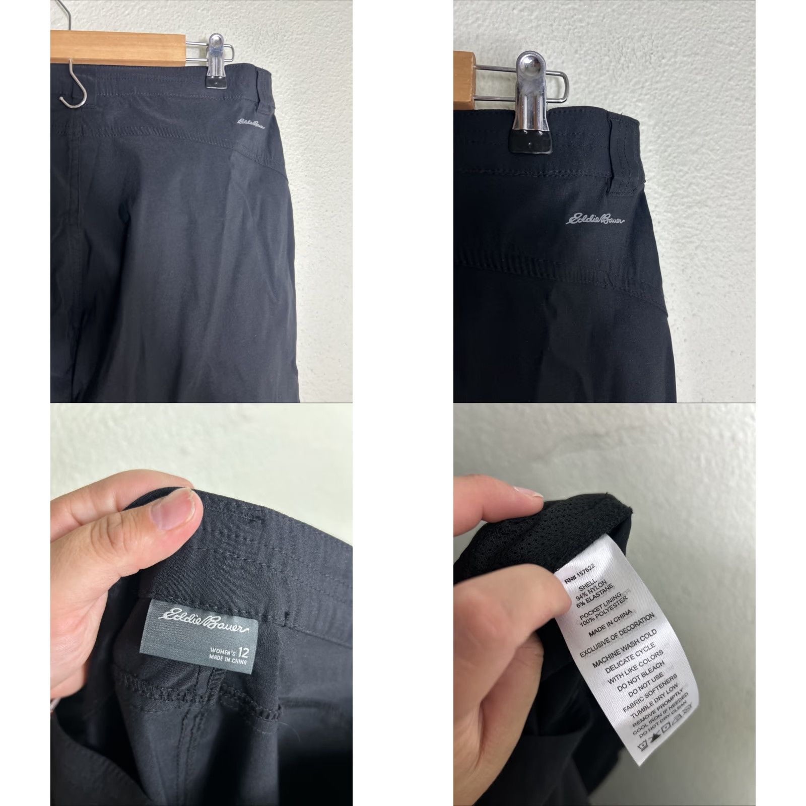 Eddie Bauer VINTAGE Eddie Bauer Women’s Cargo Capri Pants Black 32x20 Nylon 12 Women Capri Pants Mens Womens Girls Size 34" / US 12 / IT 48 - 9 Thumbnail