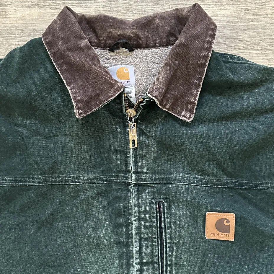 Carhartt Vintage Cahartt C61 SPC Spruce Green Chore Coat Size US XXL / EU 58 / 5 - 3 Thumbnail