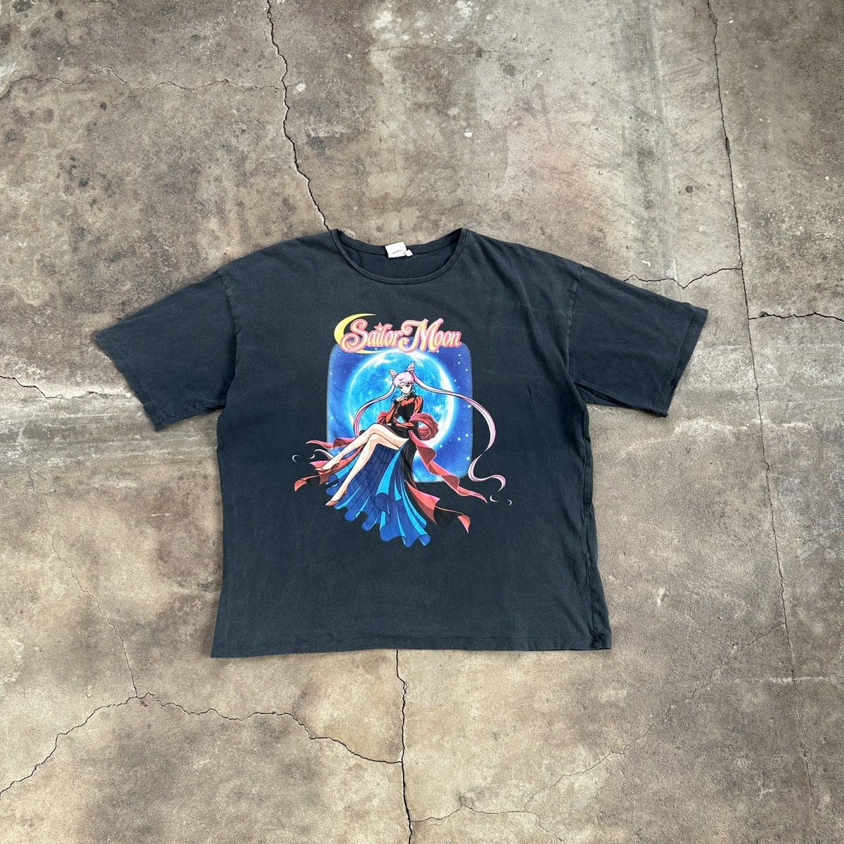 Band Tees × Vintage Sailor Moon Gray Faded T-shirt Size US XXL / EU 58 / 5 - 1 Thumbnail