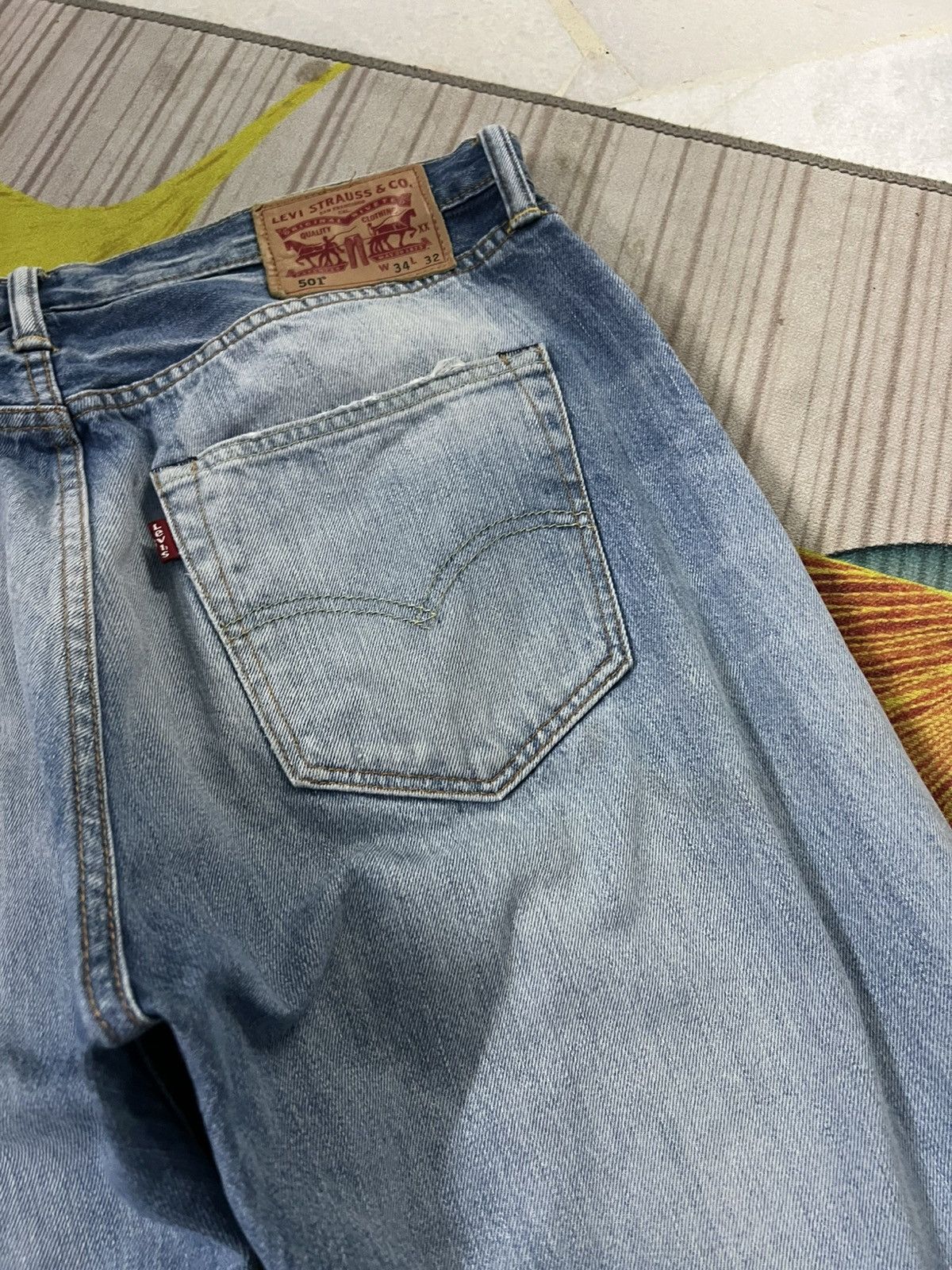 Levi's Vintage Levis 501 Distress Stone Wash Jean Size US 34 / EU 50 - 19 Thumbnail