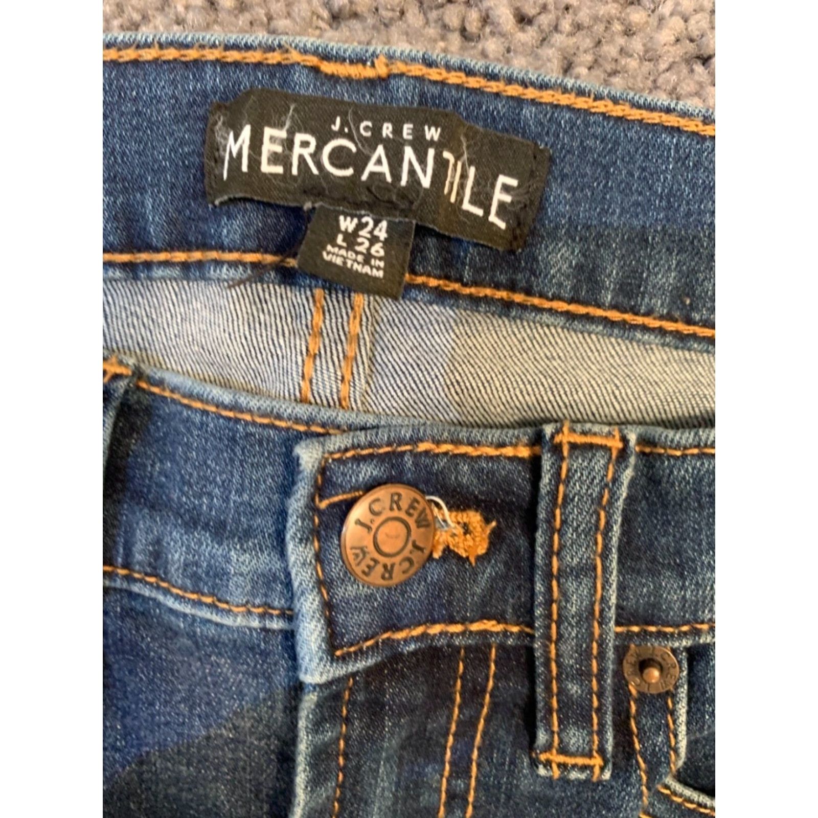 J.Crew J.CREW Mercantile Womens Pants Skinny Blue 24 Solid Zipper Stretch Inseam 26 Dress/Business Casual Formal Wedding Size 42" / US 20 - 6 Thumbnail