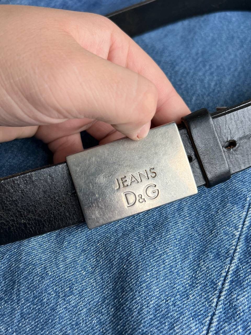 Dolce & Gabbana Vintage Dolce Gabbana Belt Steel Buckle D&G JEANS 1990s Y2K Size ONE SIZE - 3 Thumbnail