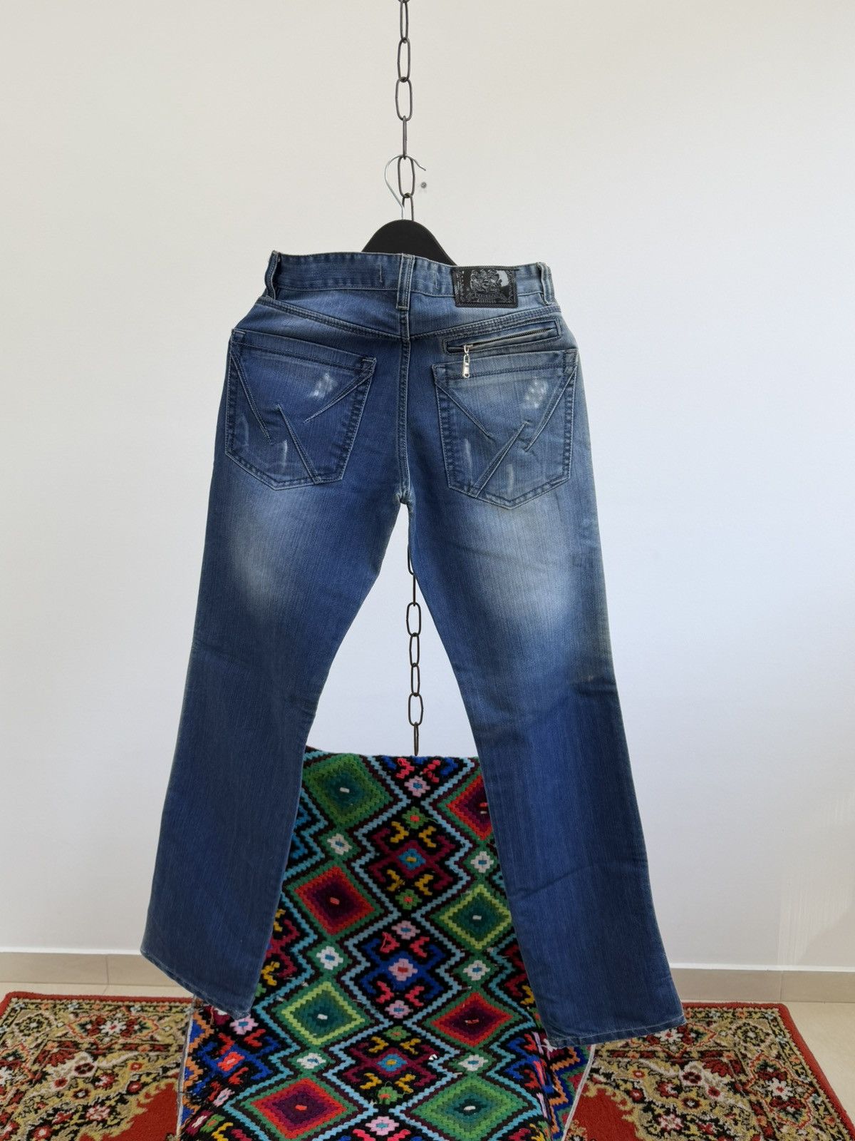 Japanese Brand Vintage Streetwear Baggy Flared Bootcut Denim Y2K Jeans Size US 30 / EU 46 - 6 Thumbnail