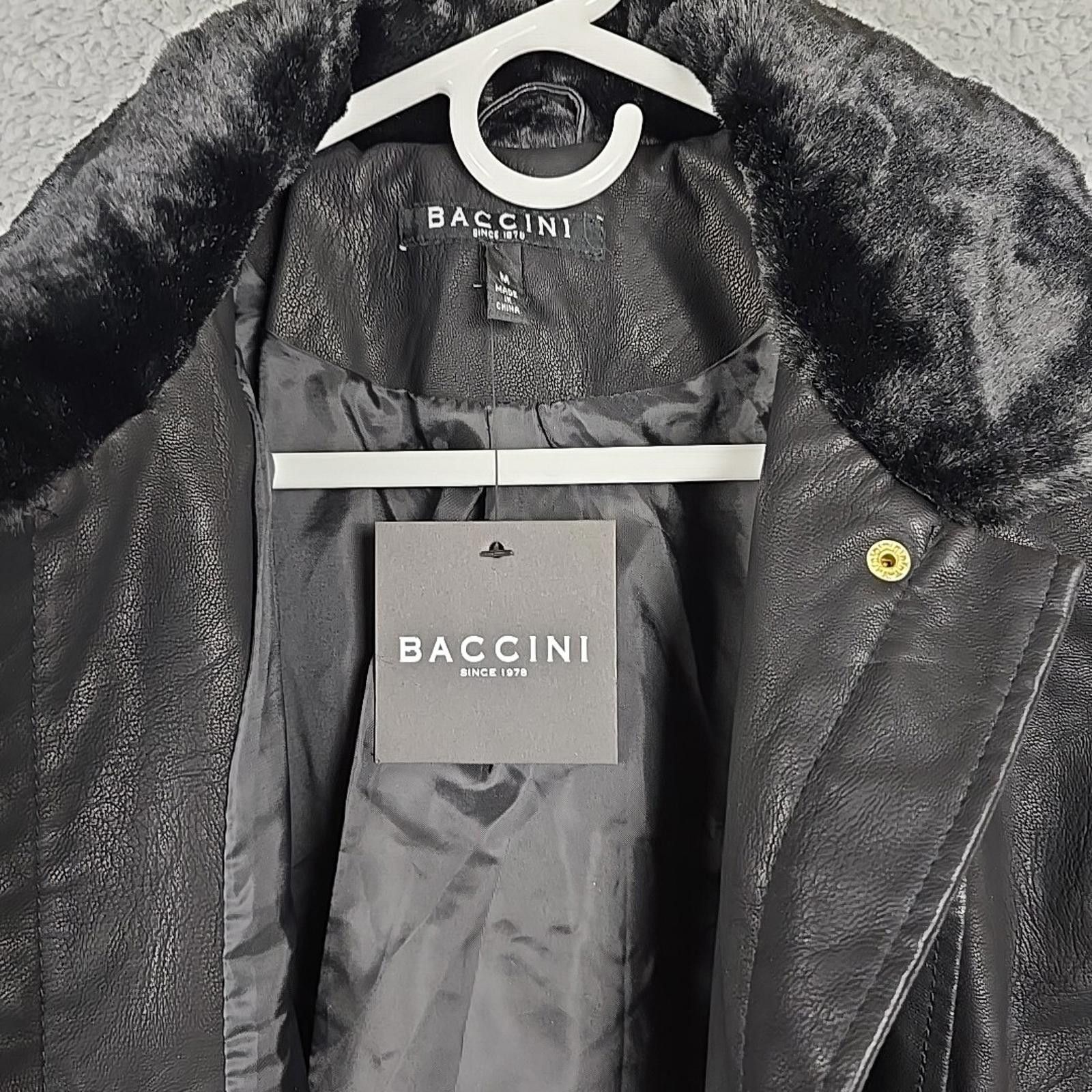 Other BACCINI Women's Faux Leather Black Size Medium Jacket Size M / US 6-8 / IT 42-44 - 6 Thumbnail