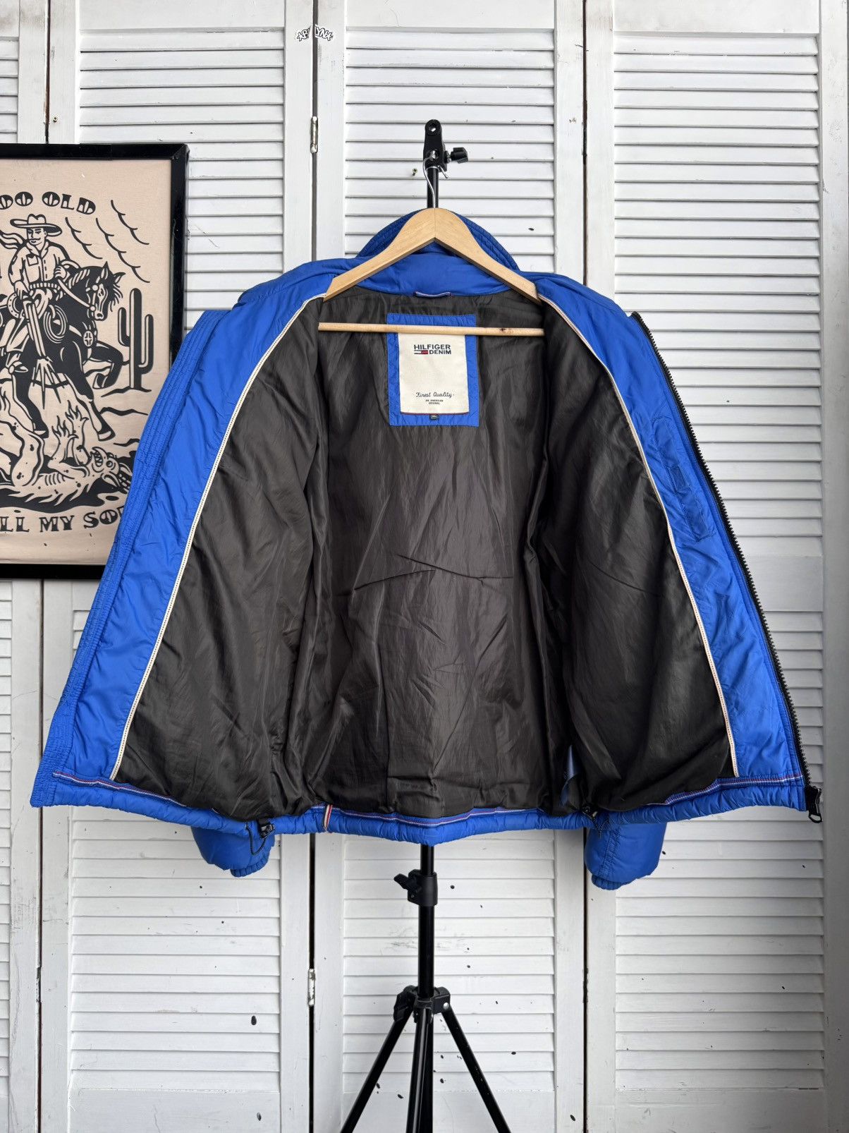 Tommy Hilfiger Vintage Tommy Hilfiger Denim Puffer Jacket Blue Y2K Size US M / EU 48-50 / 2 - 4 Thumbnail