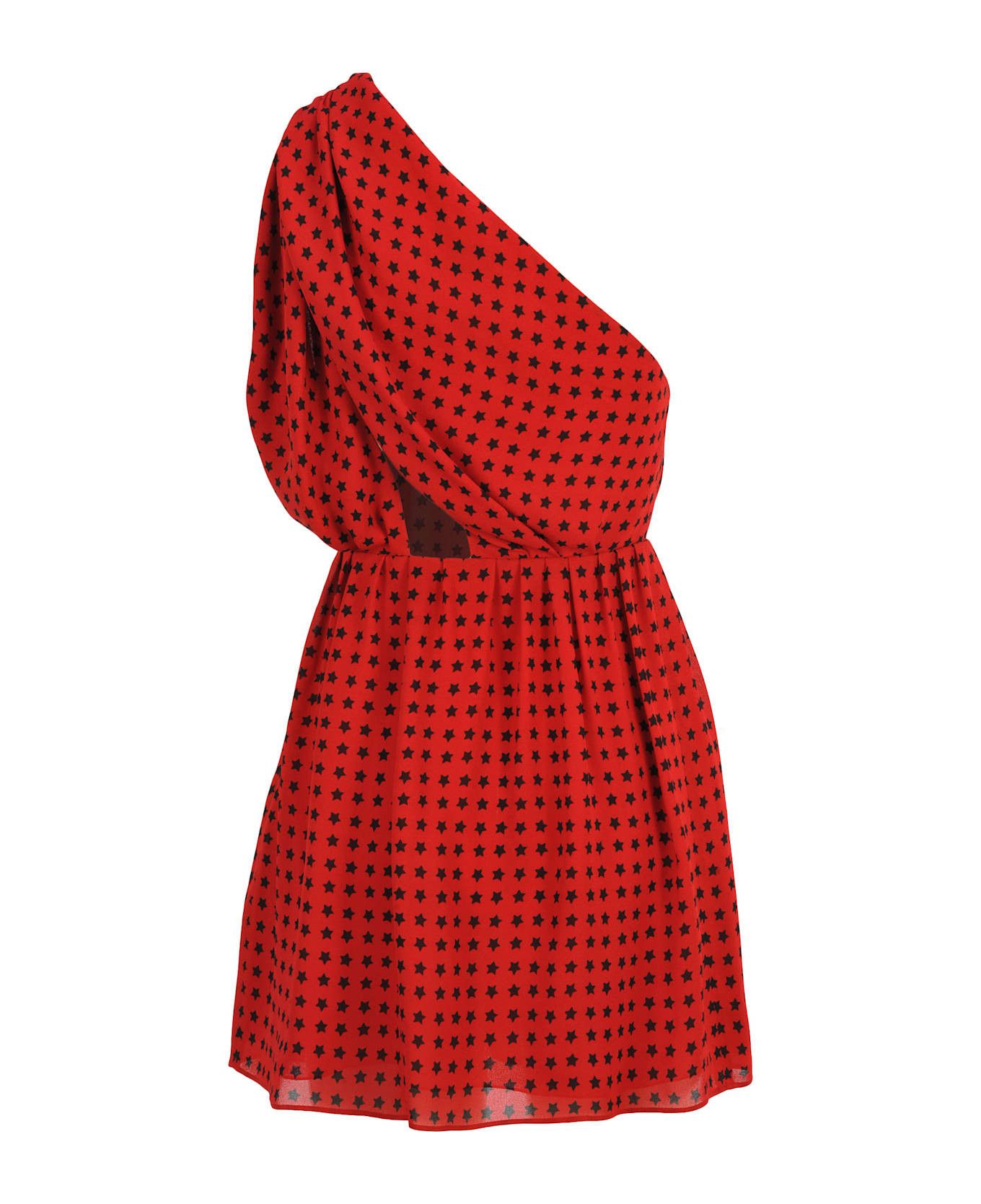 Saint Laurent Paris o1y0126 Mini Dress in Red/Black Size XS / US 0-2 / IT 36-38 - 2 Thumbnail