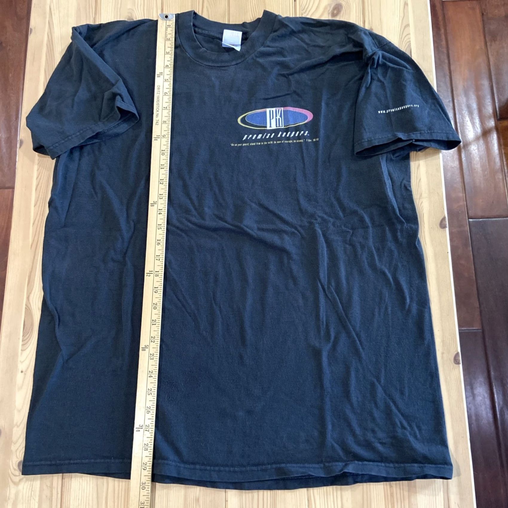Fruit Of The Loom VINTAGE Fruit of the Loom T-Shirt 2XL Black Short Sleeve Round Neck Graphic Print Religion Men Love Size US XXL / EU 58 / 5 - 4 Thumbnail