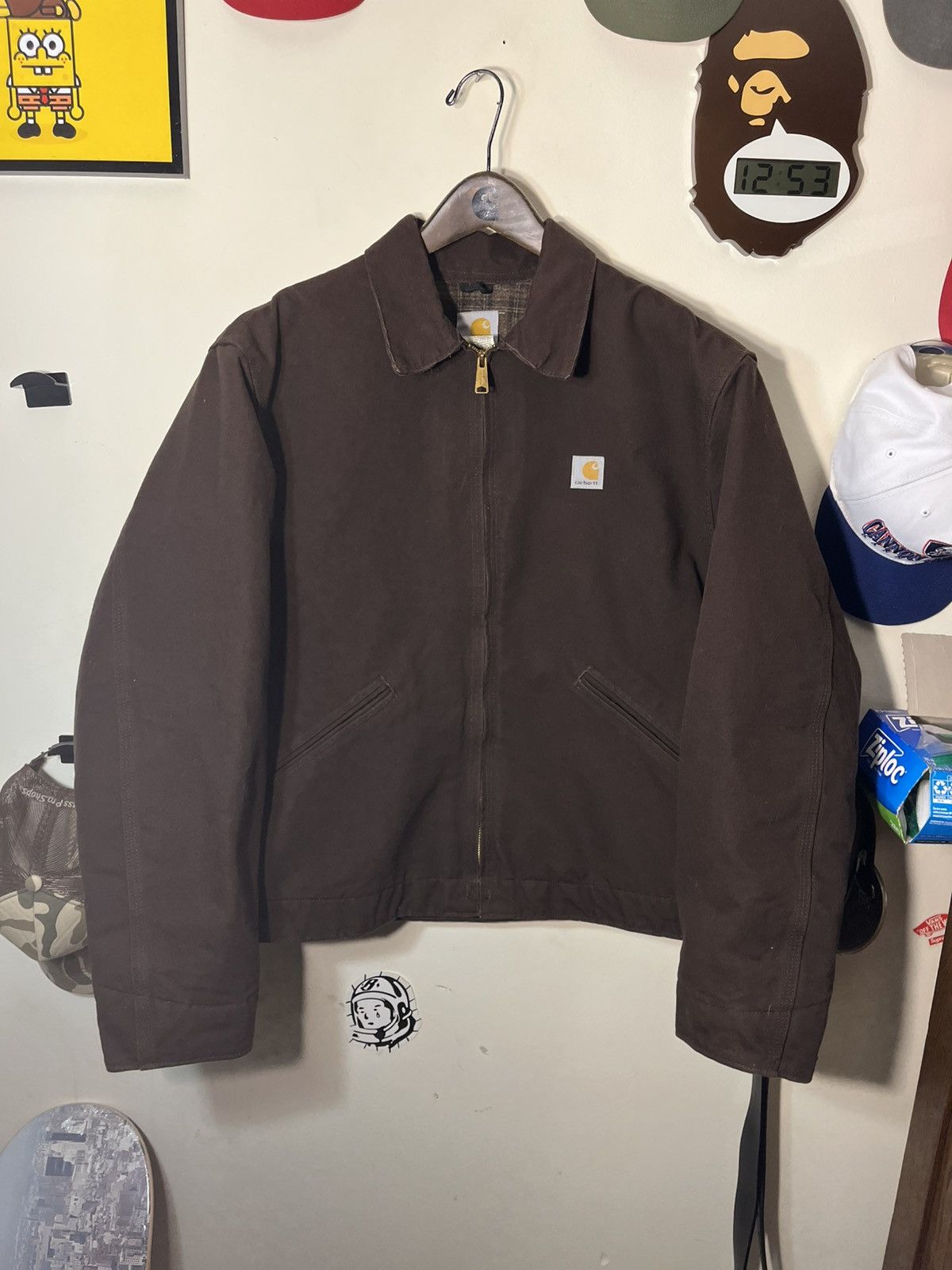 Carhartt Vintage Carhartt Detroit Jacket J200 DKB Dark Brown XL Size US XL / EU 56 / 4 - 1 Thumbnail