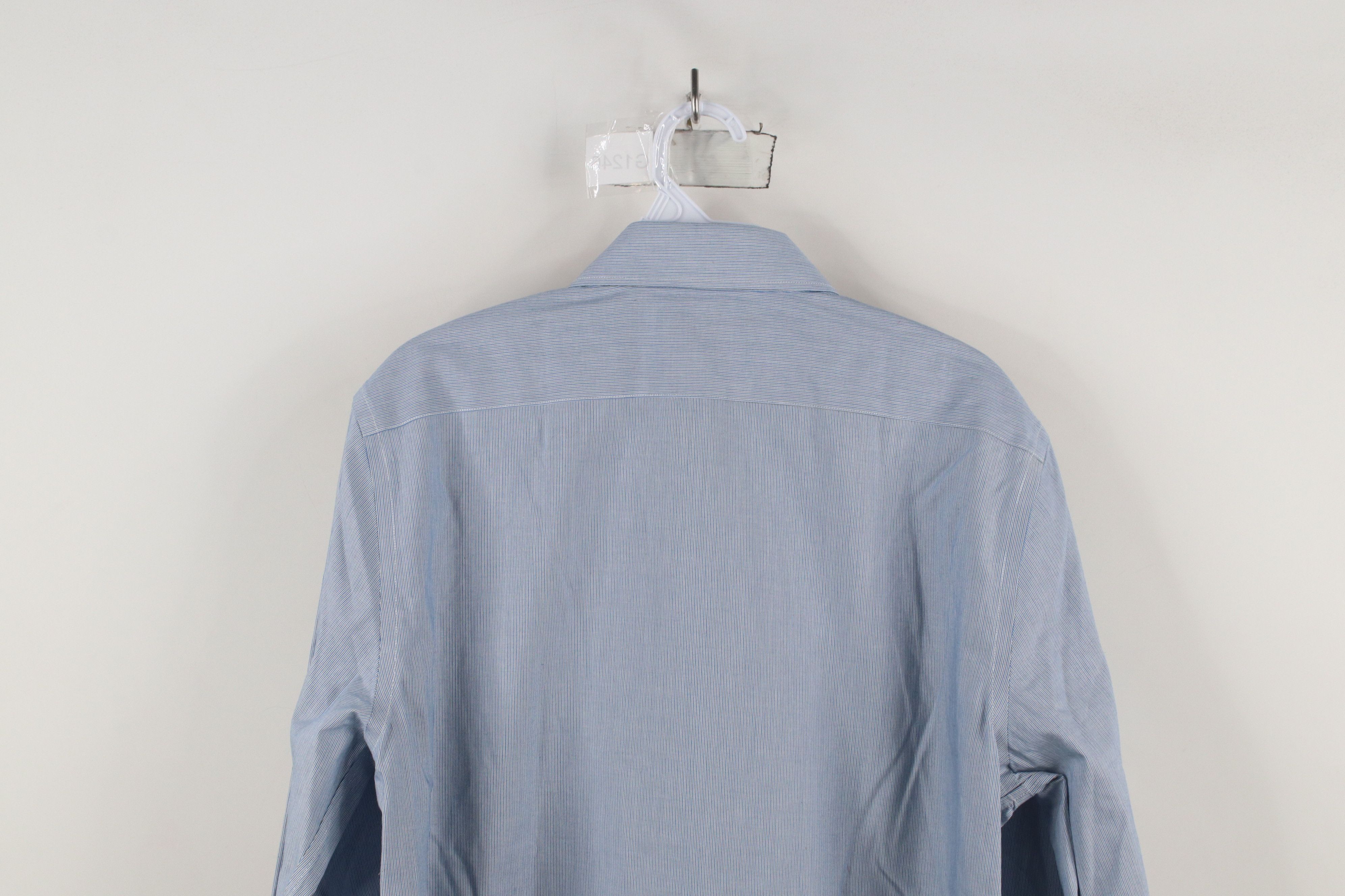 Banana Republic × Vintage New Banana Republic Striped Button Dress Shirt Blue Cotton Size US M / EU 48-50 / 2 - 9 Thumbnail
