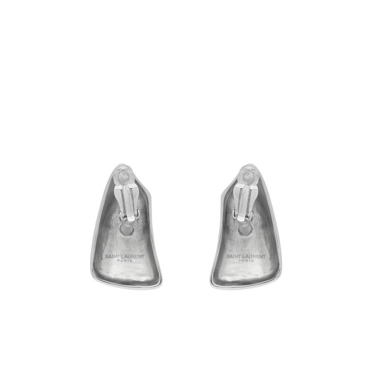 Saint Laurent Paris o1bcso1str0226 Size: OS/Comet Earrings in White Size ONE SIZE - 2 Thumbnail
