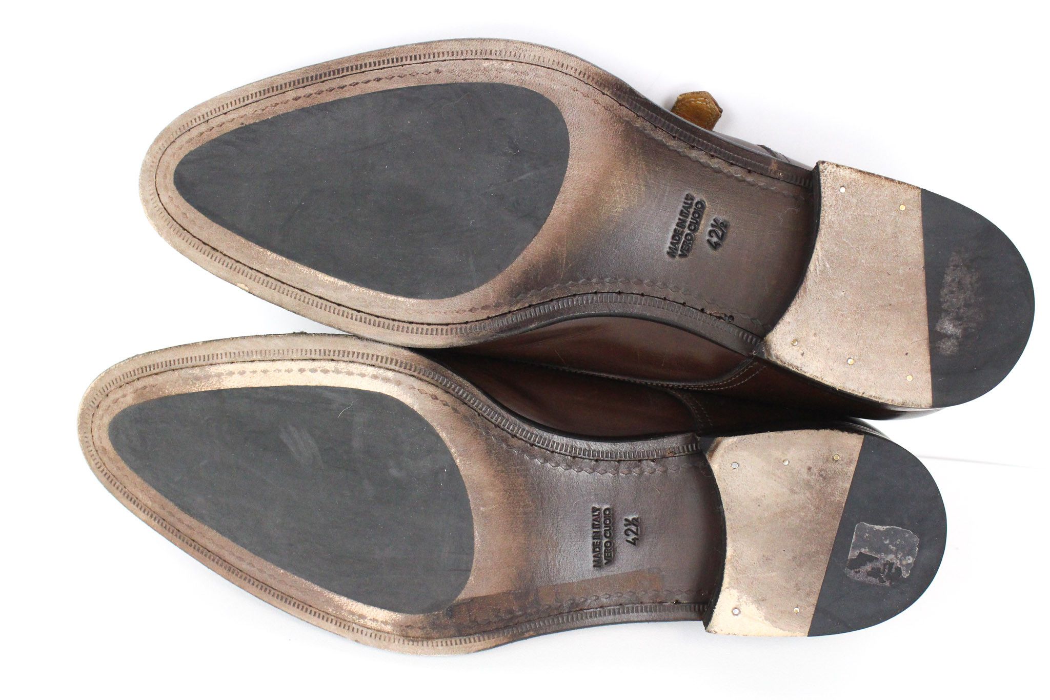Suitsupply EU42.5 Mid Brown Leather Double Monk Shoes 73290 Size US 9.5 / EU 42-43 - 7 Thumbnail