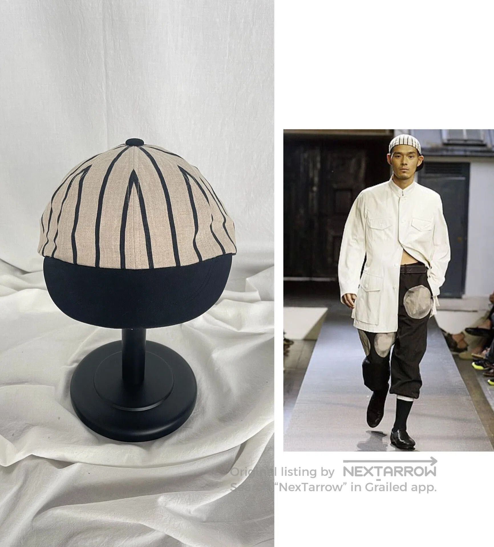 Yohji Yamamoto Yohji Yamamoto Striped Baseball Cap. Size ONE SIZE - 1 Thumbnail