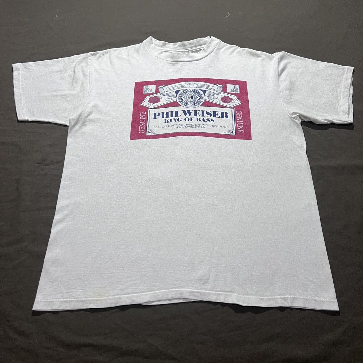 Grateful Dead Very Rare Vintage 90s PHIL WEISER KING OF BASS Tee XL Size US XL / EU 56 / 4 - 2 Thumbnail