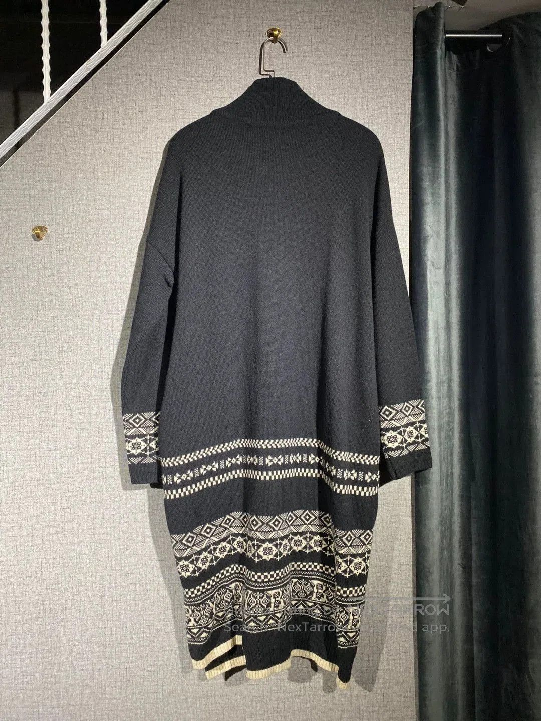 Yashi Yamamuri men's long knitted coat with patterns. Size US XXL / EU 58 / 5 - 2 Thumbnail