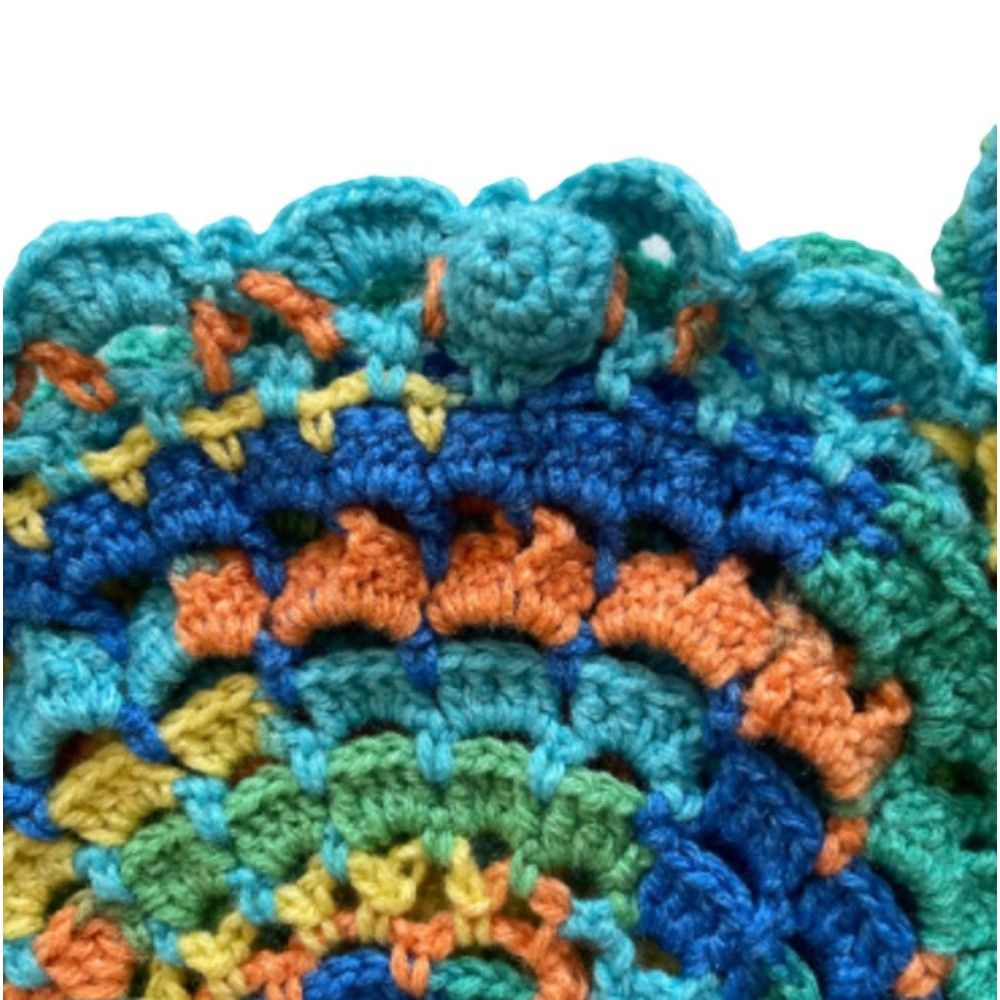 Handmade Crochet Purse Retro Shoulder Bag Granny Stitch Pattern Multi Size ONE SIZE - 6 Thumbnail