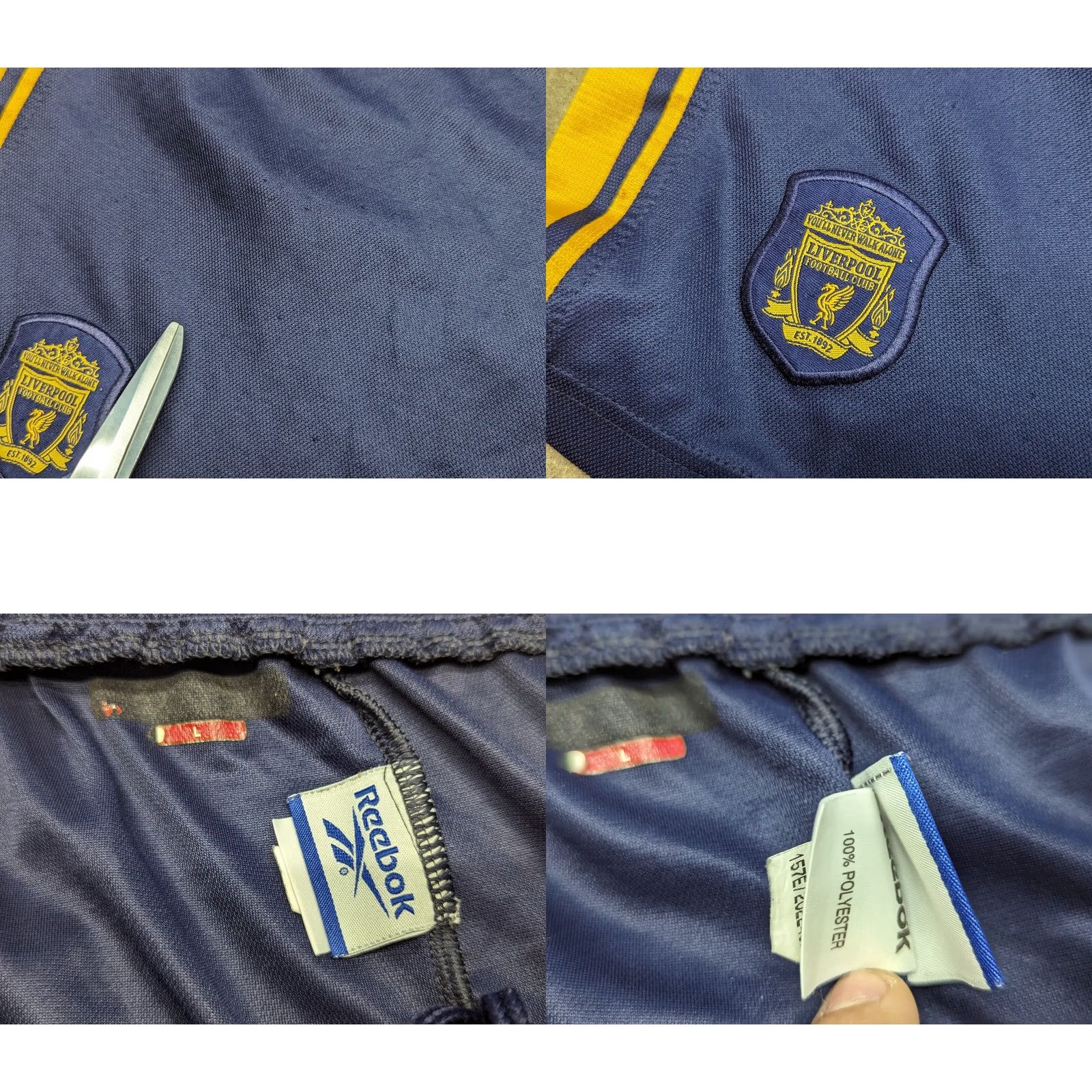 Reebok Vintage Reebok Away Shorts Football Soccer Blue Mens L Size US 34 / EU 50 - 8 Thumbnail