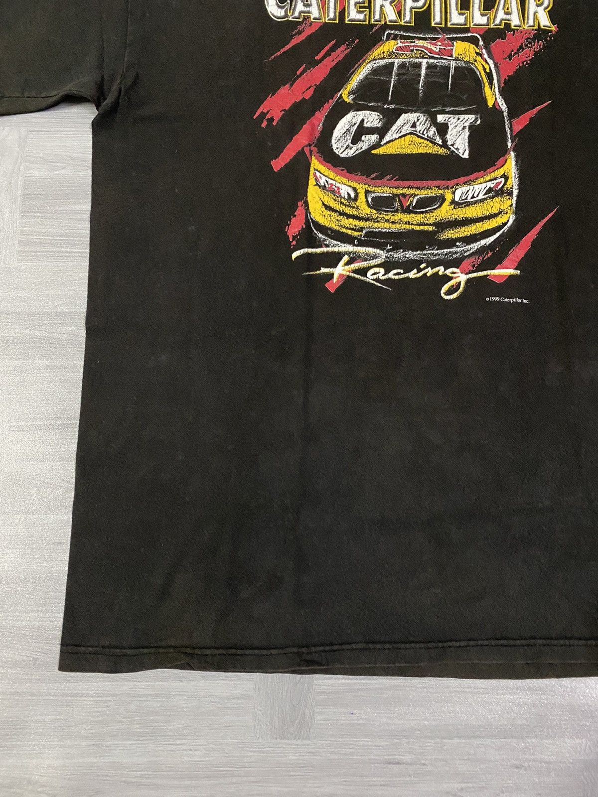 NASCAR Vintage 90s Caterpillar Racing Nascar T Shirt Size US XL / EU 56 / 4 - 9 Thumbnail