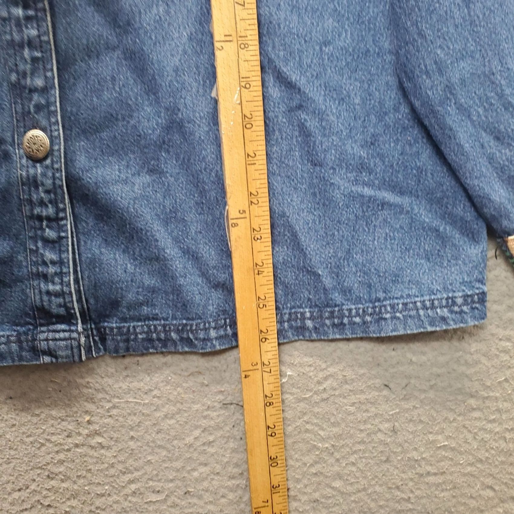 Denime New Identity Jacket Womens XL Blue Denim Embroidered Southwest Boho Button Front Size XL / US 12-14 / IT 48-50 - 3 Thumbnail
