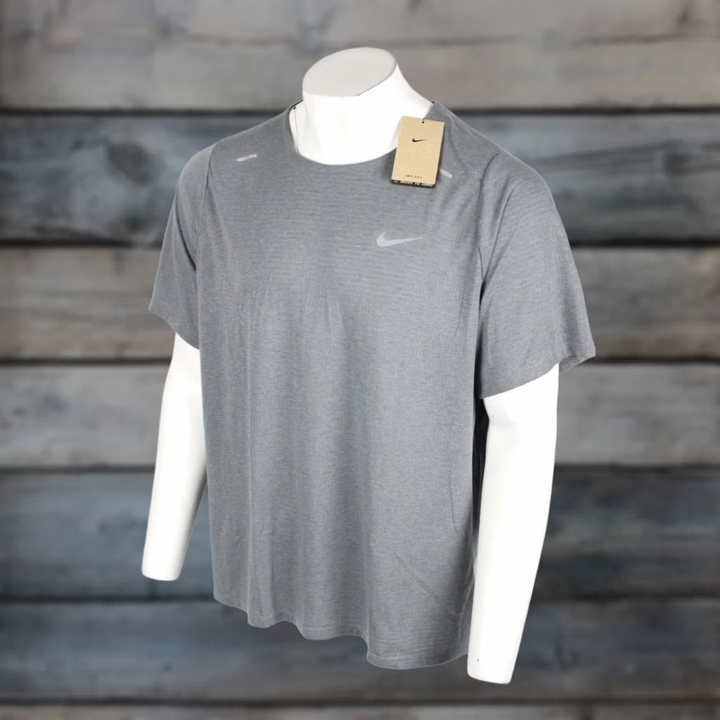 Nike Nike Dri Fit Running Short Sleeve T Shirt XXL Gray Nike IM2056 084 0 Size US XXL / EU 58 / 5 - 1 Thumbnail