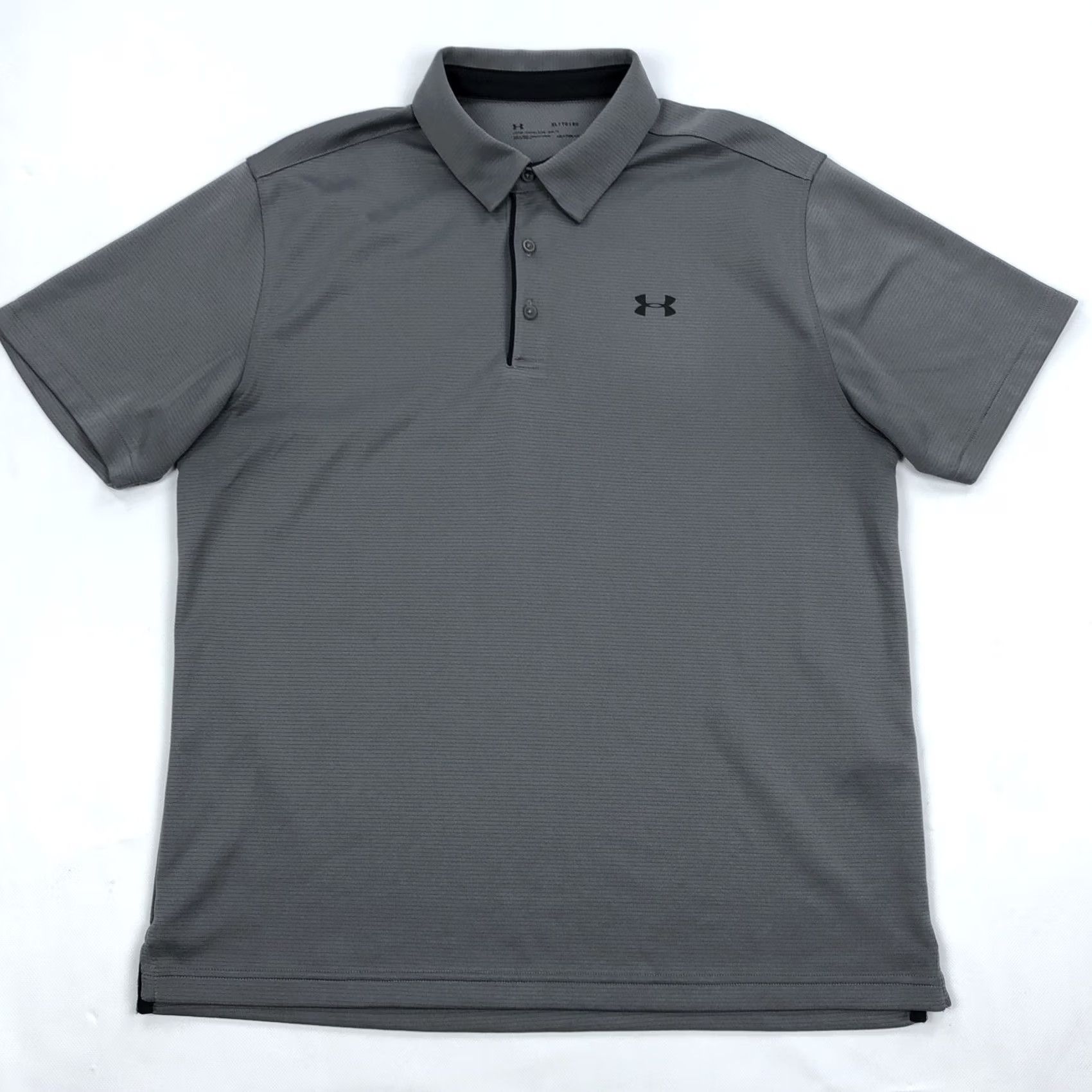 Under Armour Under Armour Polo Shirt Gray Striped HeatGear Tech Performance Polo Shirt Men XL Short Sleeve Casual Golf Activewear Mens Size US XL / EU 56 / 4 - 2 Thumbnail