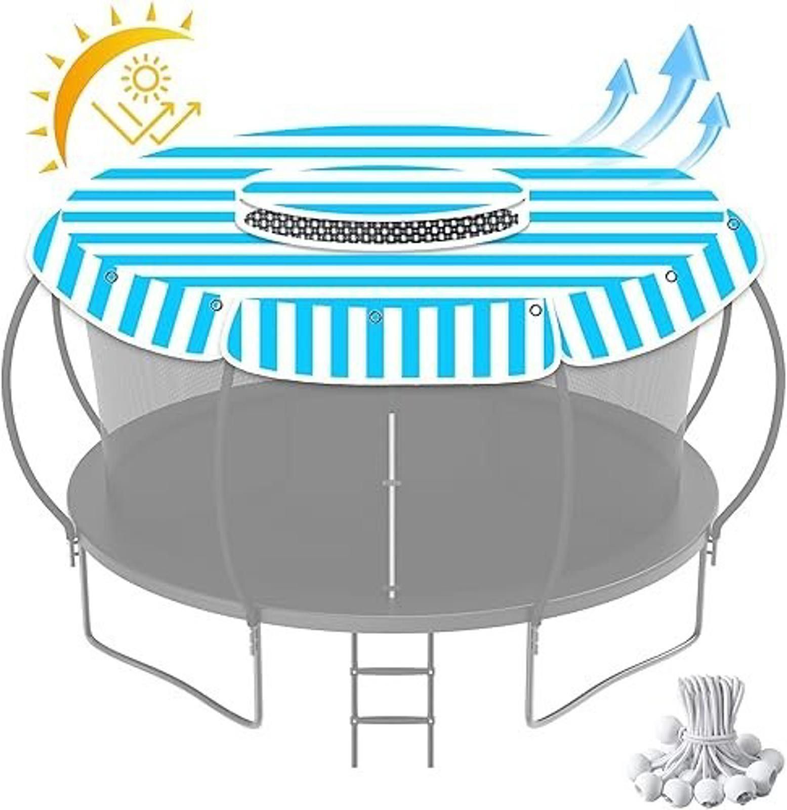 Hockey Skateboards Trampoline Shade Cover 14 Ft Round with Air Vent Anti-UV Size ONE SIZE - 12 Thumbnail