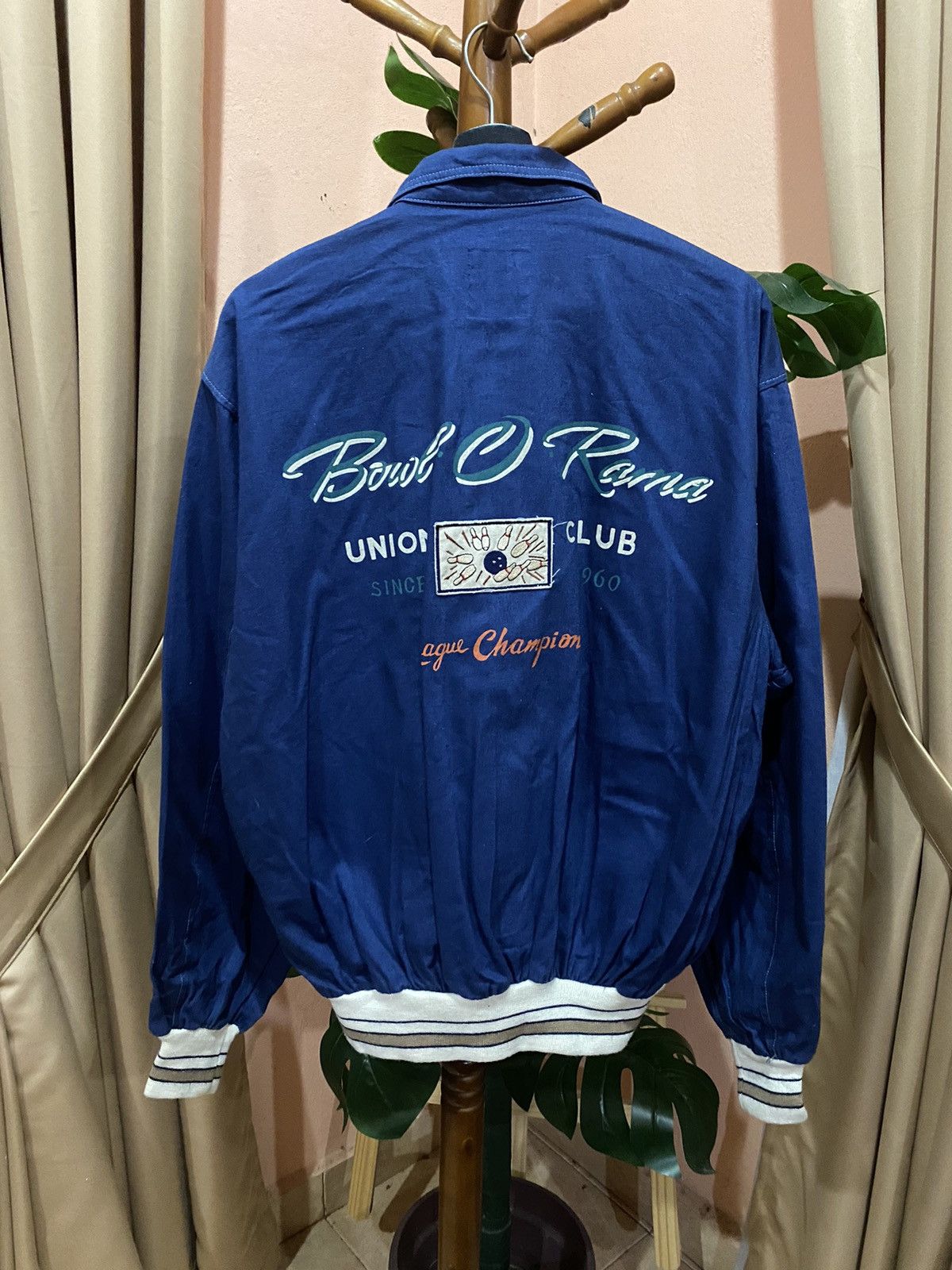 UNIONBAY VINTAGE 90S UNION BAY INDIGO VARSITY JACKET Size US L / EU 52-54 / 3 - 7 Thumbnail