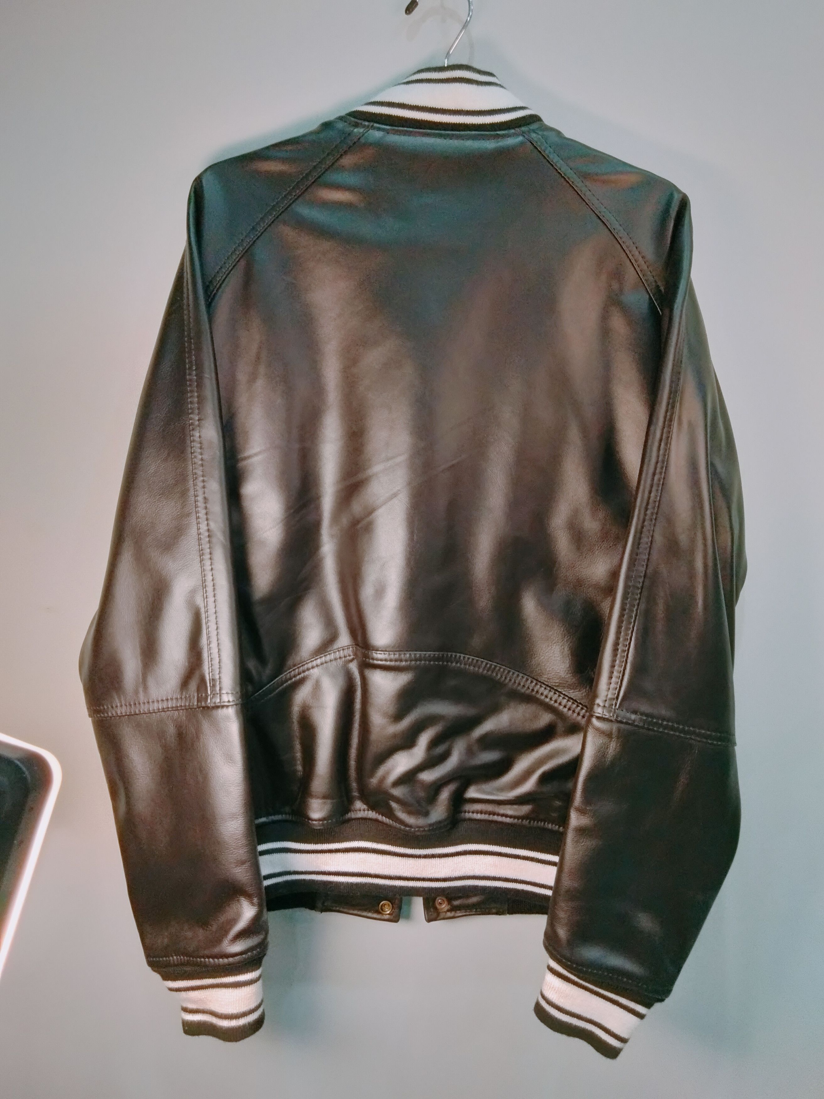 Vintage WLETI Black Sheep Leather Varsity Jacket - Premium Quality Size US M / EU 48-50 / 2 - 10 Thumbnail