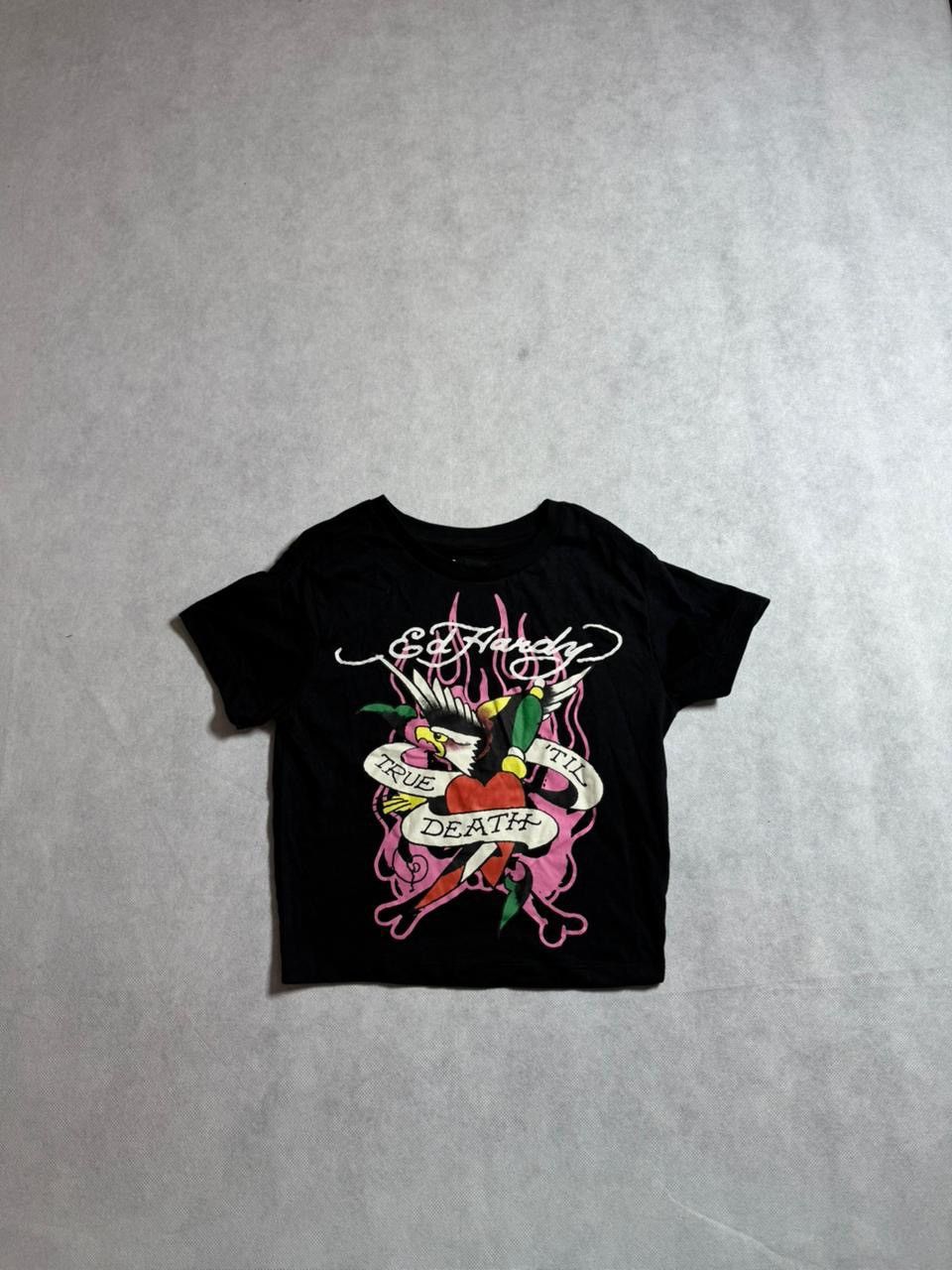 Ed Hardy Ed Hardy Women’s Black Baby Tee (Unworn) Size M / US 6-8 / IT 42-44 - 1 Thumbnail