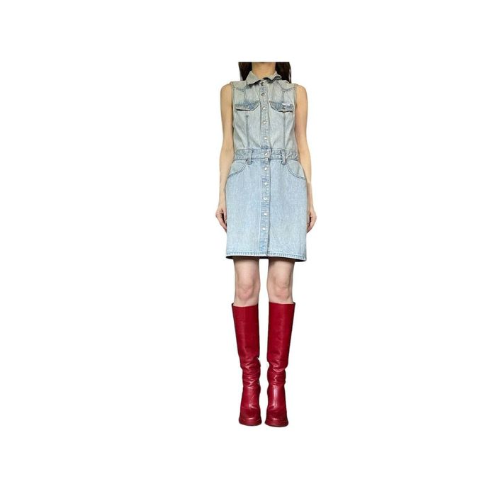 Vintage Z Cavaricci Women's Vintage 80's 90s Denim Jean Dress 10 USA