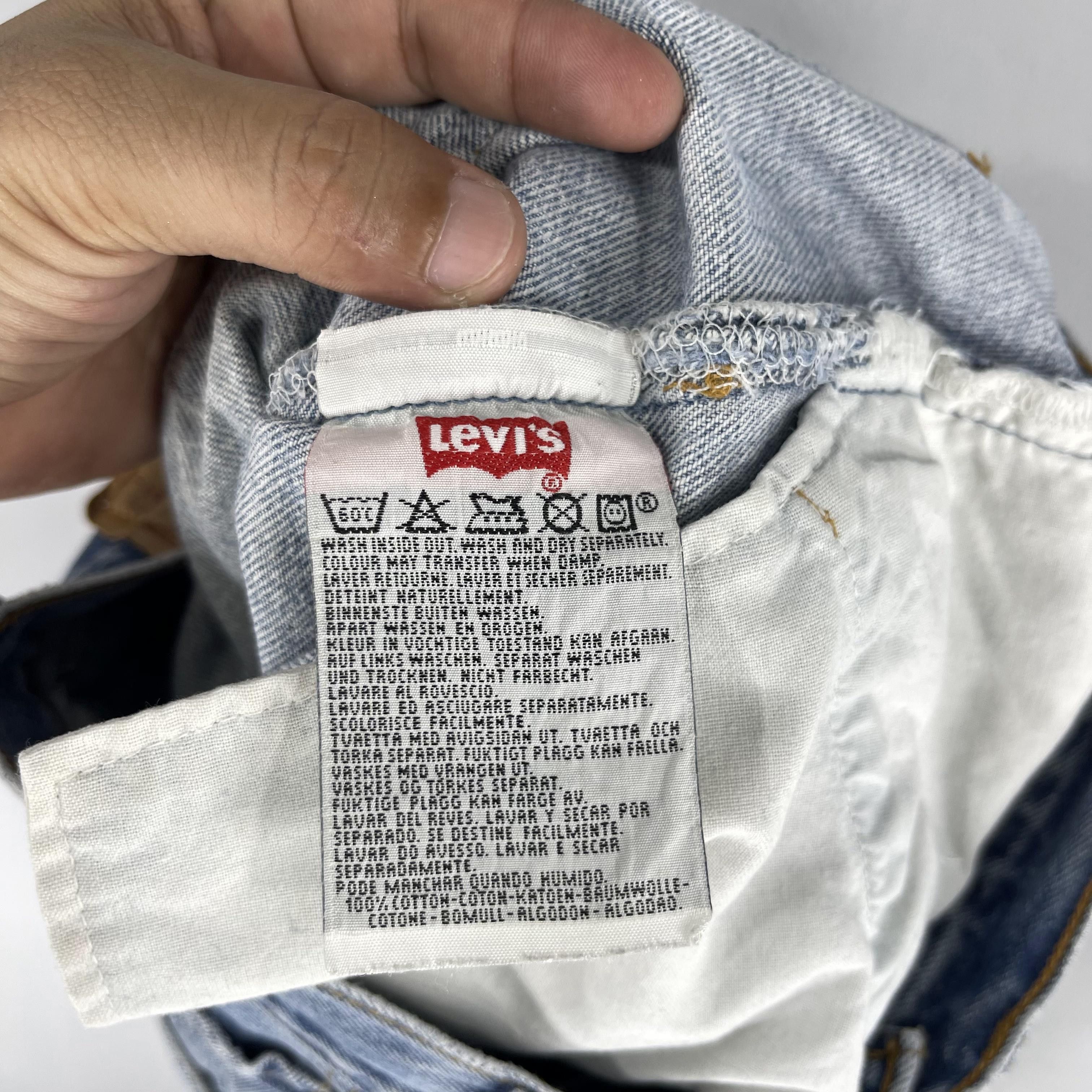 Levi's × Vintage Vintage 90s Levis 501 Rolling Stones Print Denim Jeans Size US 30 / EU 46 - 8 Thumbnail