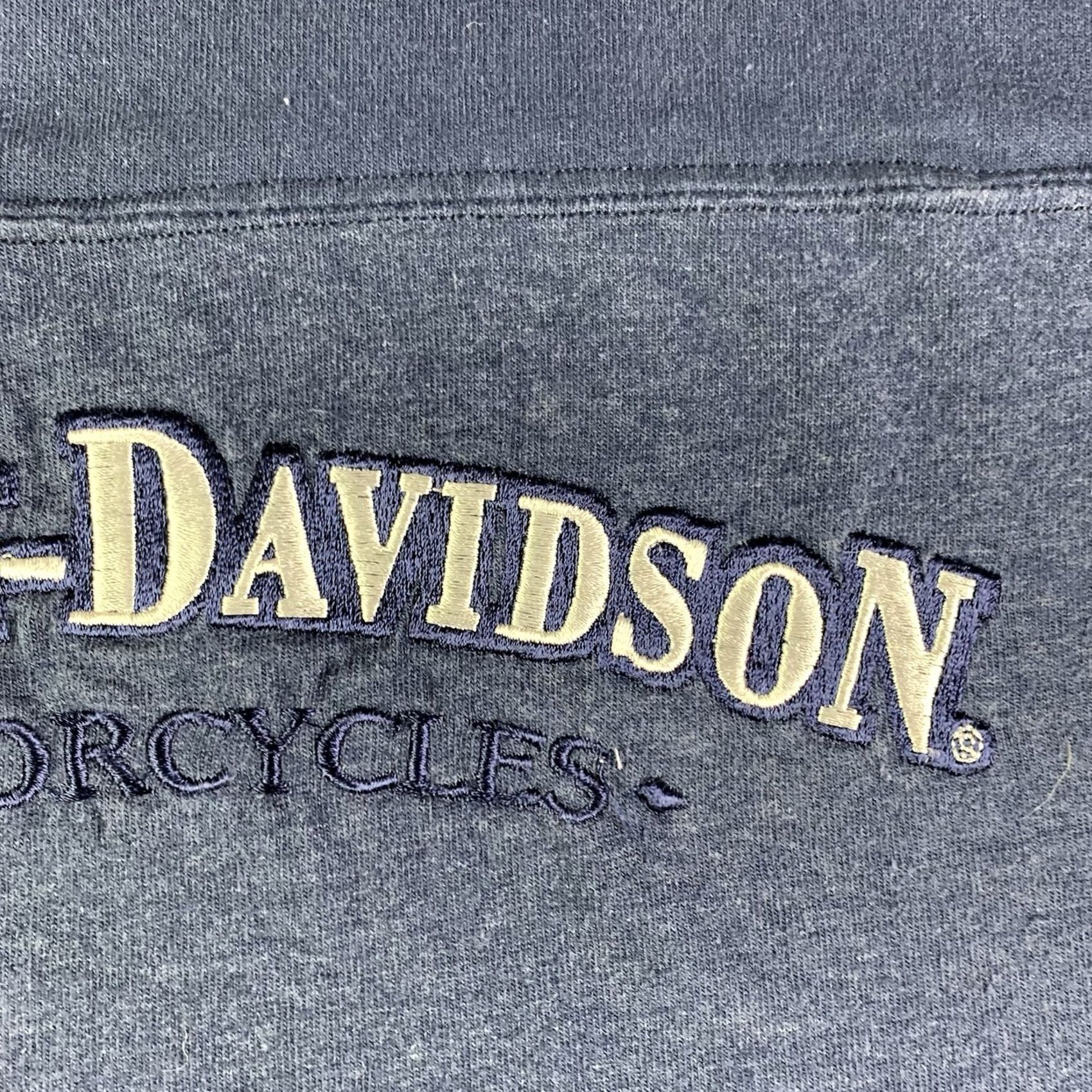 Harley Davidson VINTAGE Harley-Davidson Shirt 2XL Blue Embroidered Made in USA Men Short Sleeve Crew Neck USA Motorcycle 1990s Boys? Size US XXL / EU 58 / 5 - 6 Thumbnail