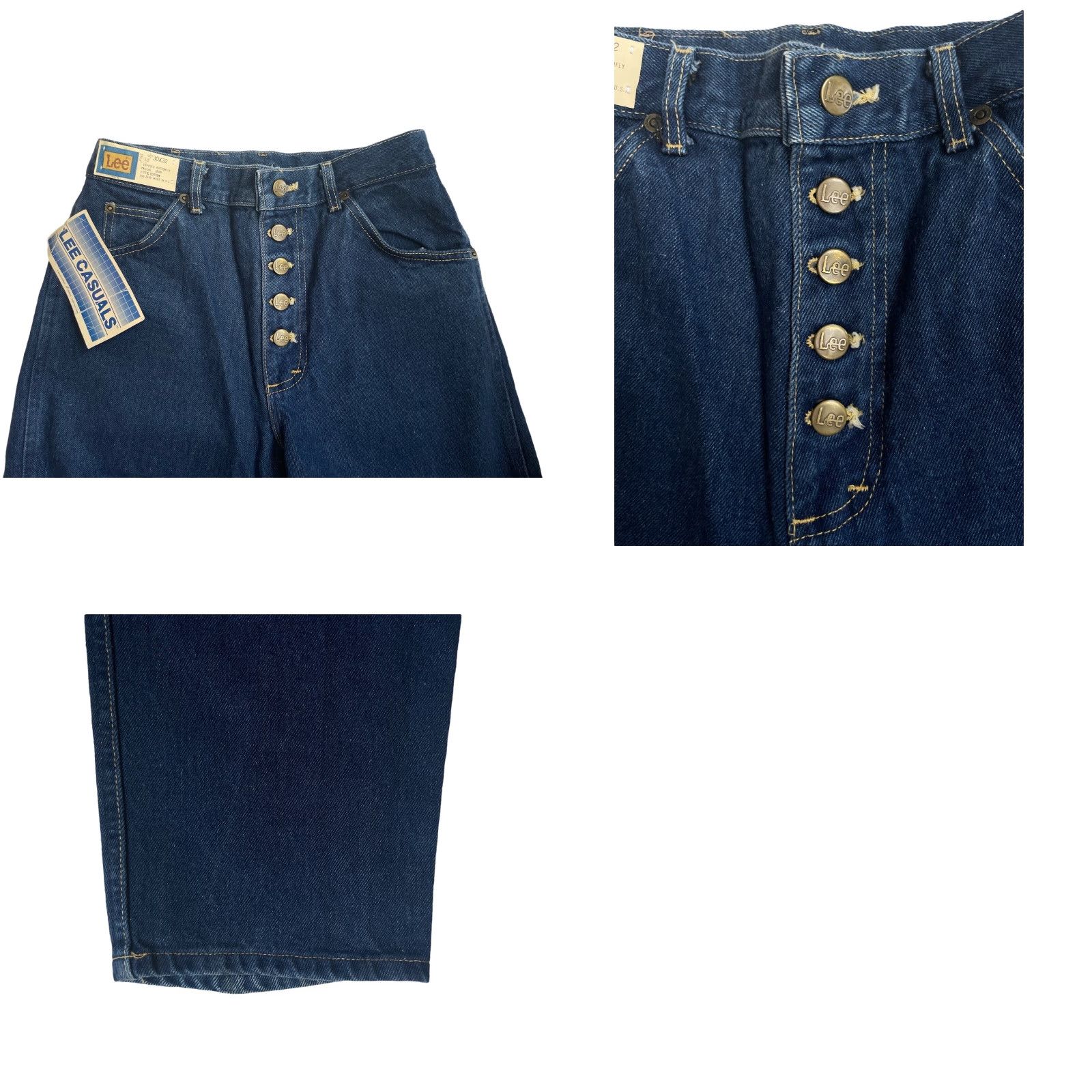 Lee VINTAGE Lee Casuals Jeans Button Fly 30x32 Deadstock NWT USA Mens Blue Size US 30 / EU 46 - 8 Thumbnail