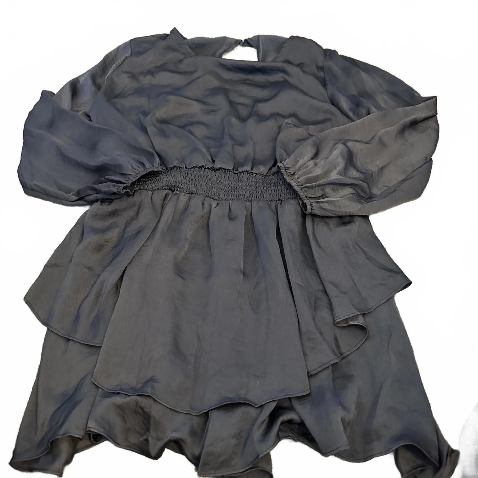 Designer Elegant Gray Sheer Dress / romper by Pink Lily Size 42" / US 20 - 2 Thumbnail