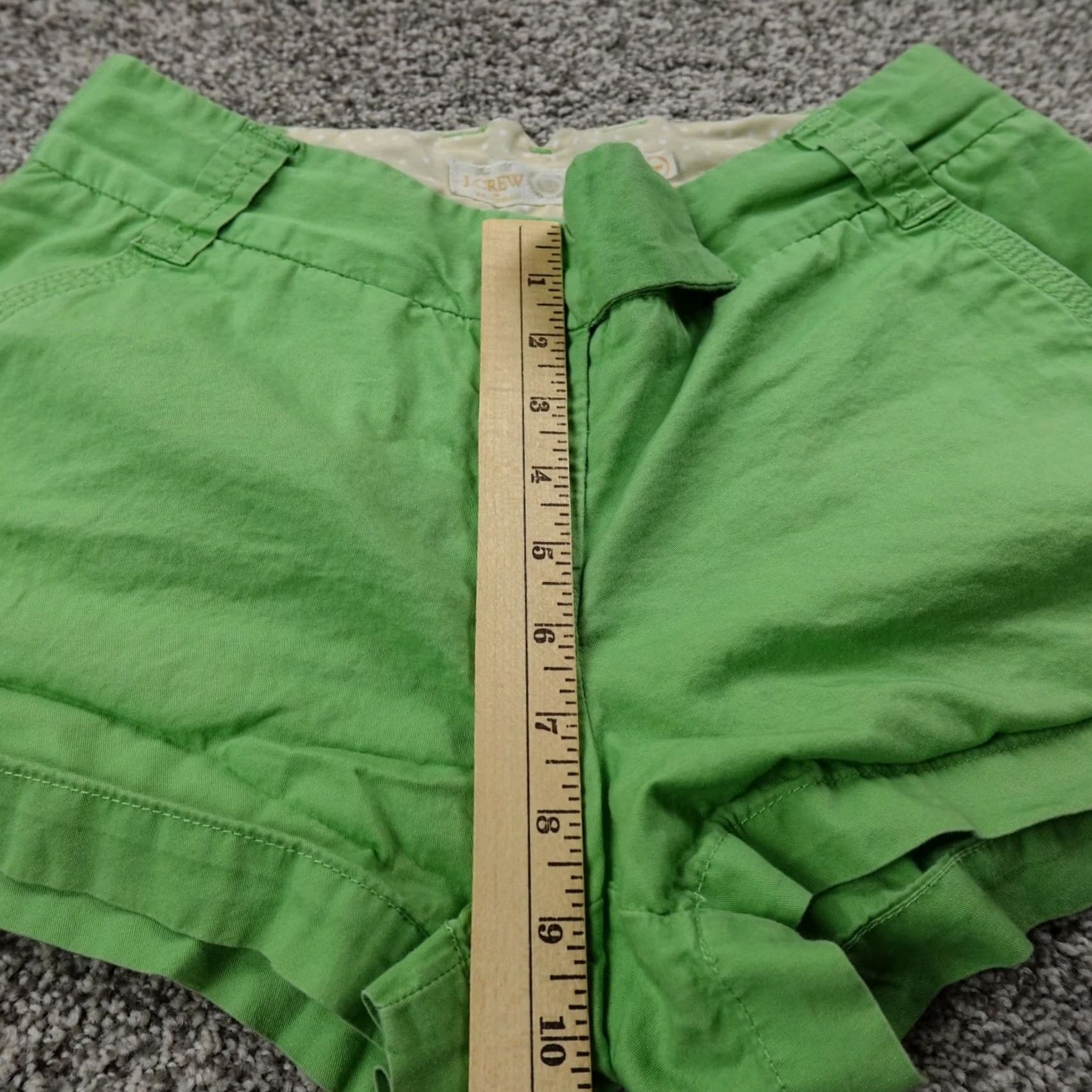J.Crew J.CREW Shorts Womens 4 Green Chino Mid Rise Flat Front Casual Preppy Shorts Mens Womens Girls Size 27" / US 4 / IT 40 - 4 Thumbnail