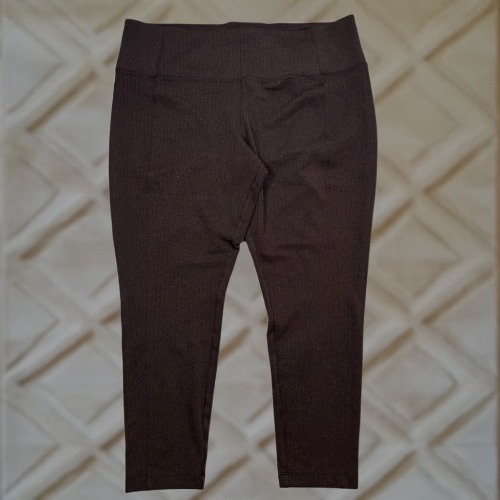 Athleta Athleta Delancey Herringbone Leggings Chevrons Career Womens 2X Brown Size 40" / US 18 - 1 Thumbnail