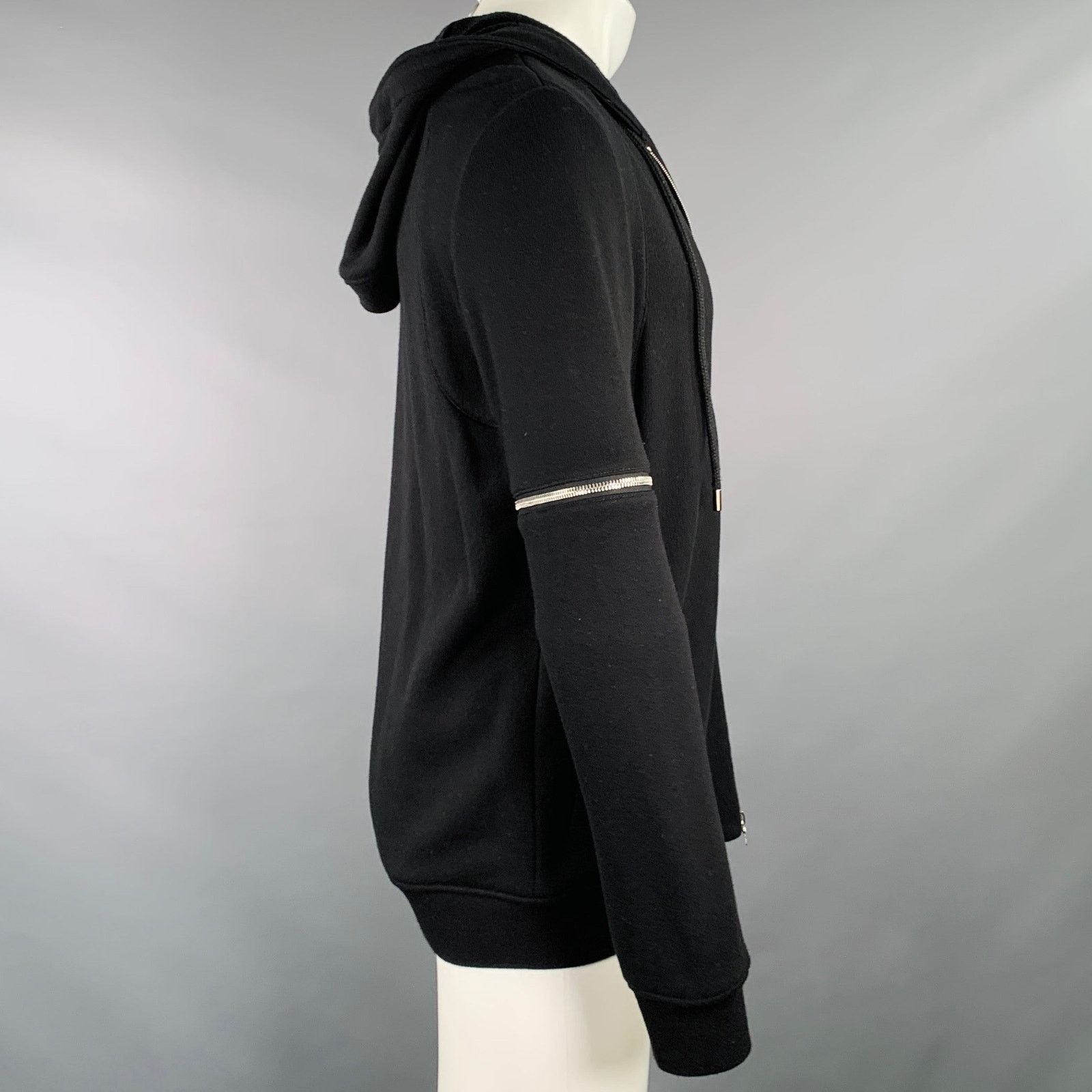 Other MIGUEL ANTOINNE Size M Black Cotton Hooded Sweatshirt Size US M / EU 48-50 / 2 - 3 Thumbnail