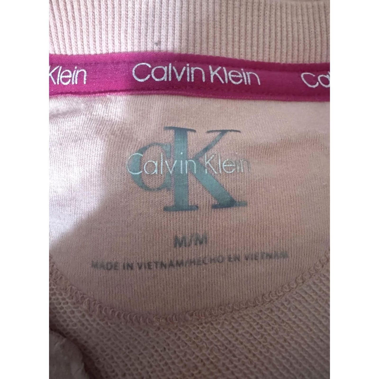 Calvin Klein Calvin Klein Sweatshirt Pink Tie-Dye Logo Women M Casual Crew Neck Long Sleeve 100% Cotton Pullover Regular Size M Size M / US 6-8 / IT 42-44 - 3 Thumbnail