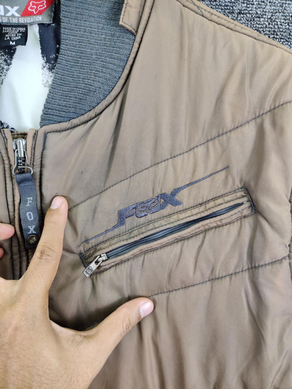 Fox Racing Vintage Fox Racing Sun Faded Quilted Bomber Jacket Size US M / EU 48-50 / 2 - 3 Thumbnail