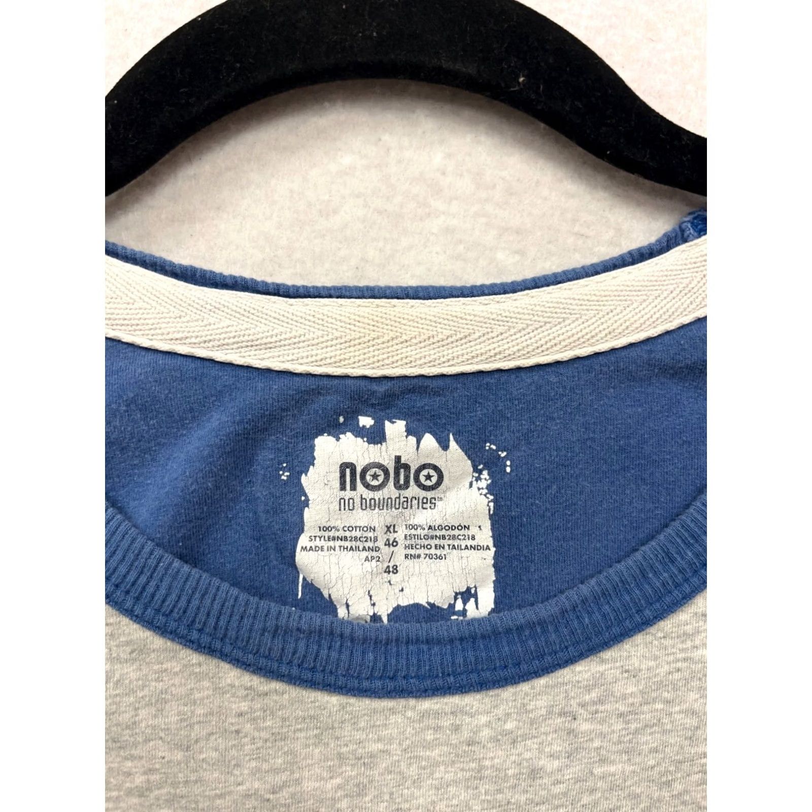 Vintage No Boundaries T-Shirt Mens XL Crew Neck Sleeveless Gray Blue Cotton Tank Summer 609A Size US XL / EU 56 / 4 - 3 Thumbnail