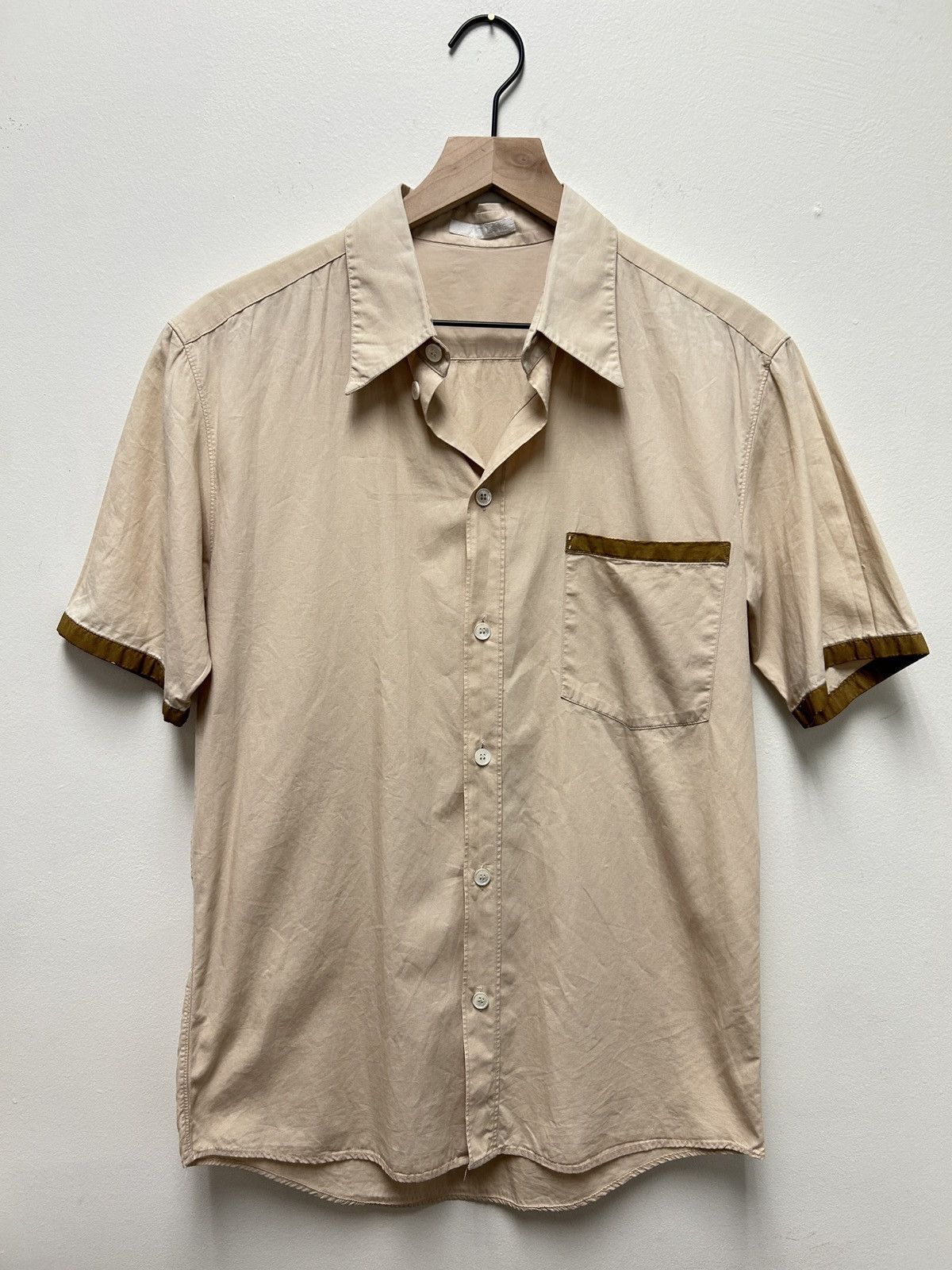 Helmut Lang 1999 Nylon Trim Cotton Button Up Size US M / EU 48-50 / 2 - 1 Thumbnail