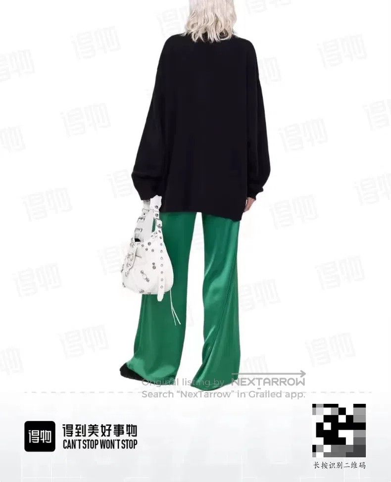 Balenciaga Balenciaga Solid-color double V-neck label long-sleeve woo Size US XS / EU 42 / 0 - 7 Thumbnail