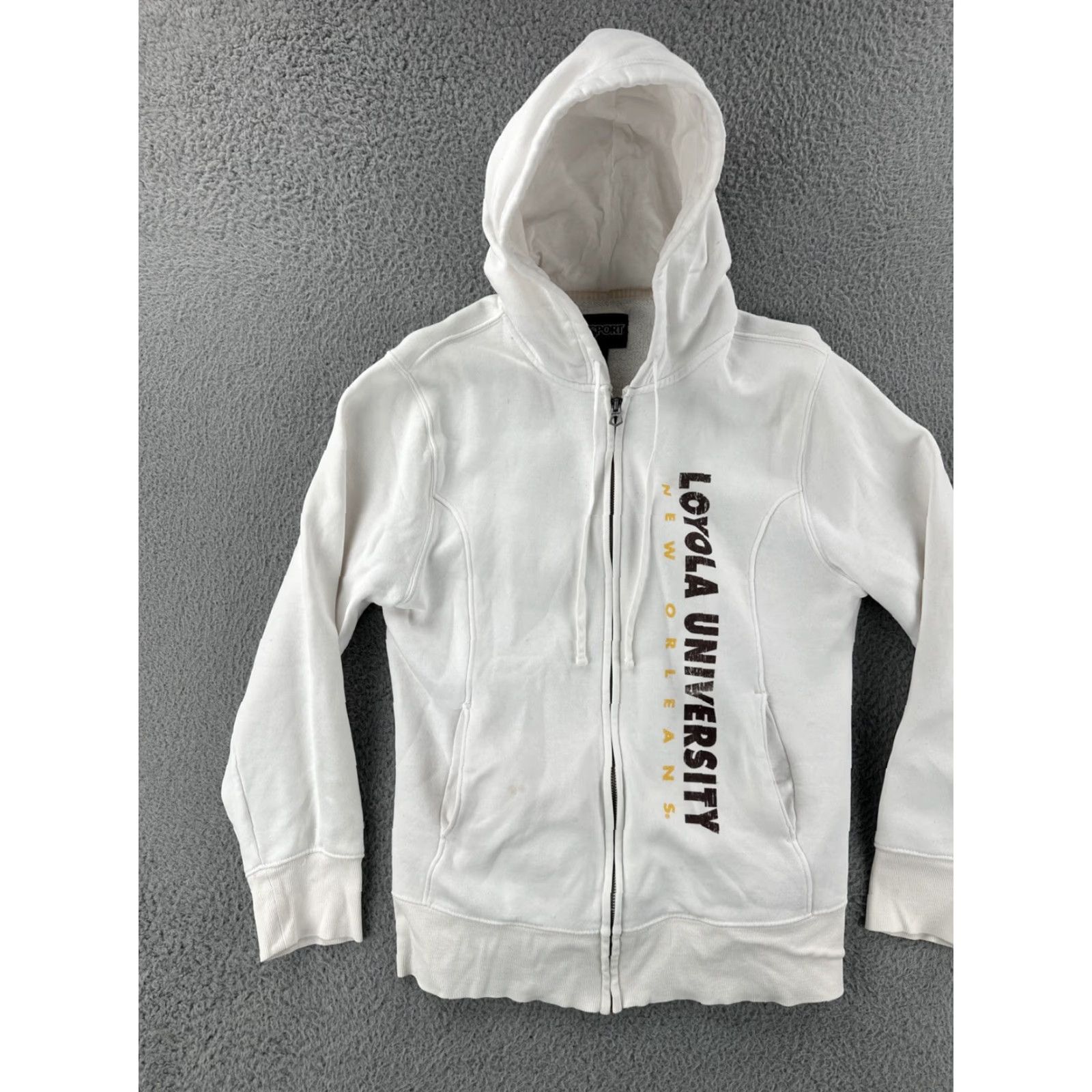 Jansport VINTAGE JanSport White Hoodie Loyola University New Orleans Y2K Full Zip Hooded Mens M Regular Shirt (Hoodie) Size US M / EU 48-50 / 2 - 3 Thumbnail
