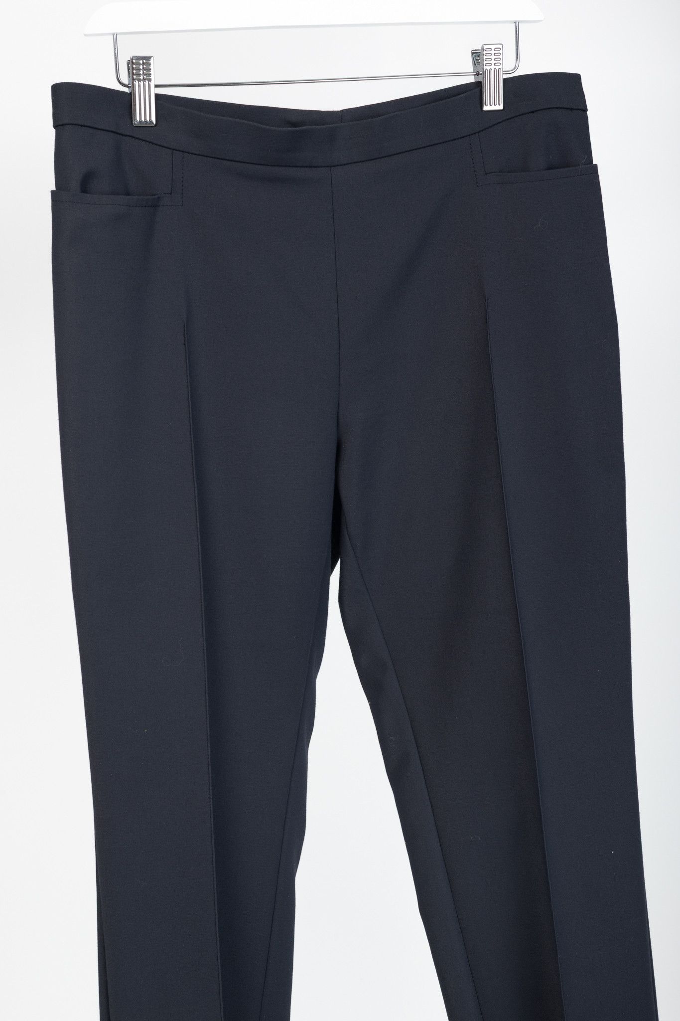 Akris Akris Punto Navy Cotton-Twill Ankle-Length Trousers Size 34" / US 12 / IT 48 - 3 Thumbnail