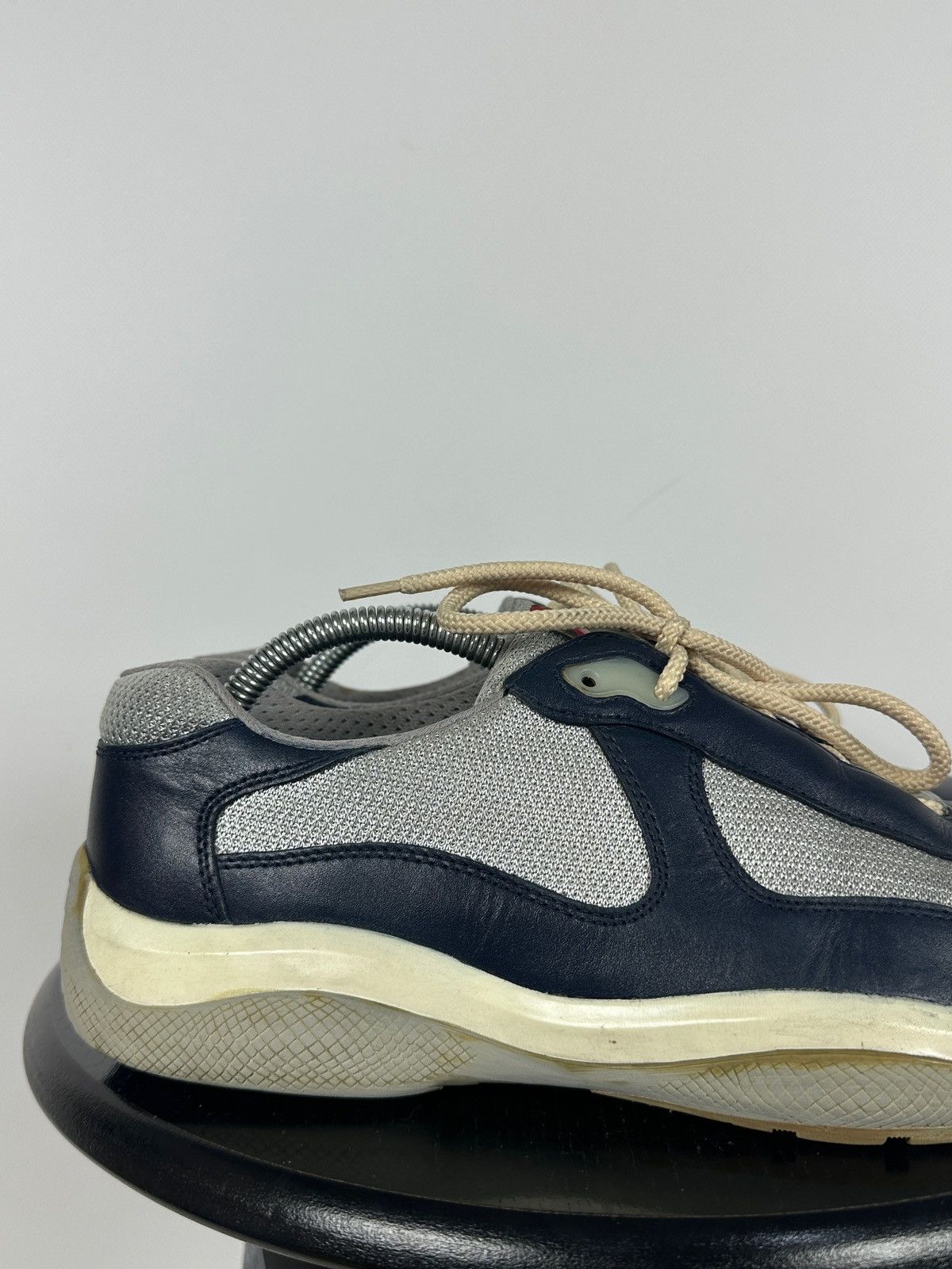 Prada Prada America’s Cup Navy Blue Leather Sneakers Size US 7.5 / EU 40-41 - 15 Thumbnail