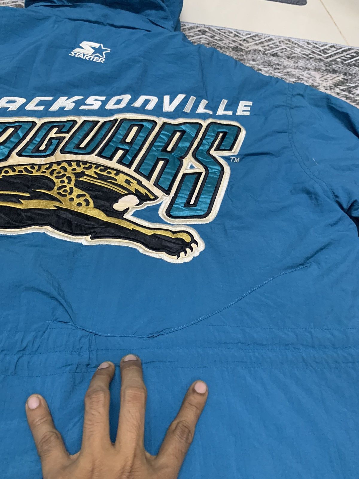 NFL × Starter × Vintage 🔥RARE🔥90s NFL JACKSONVILLE JAGUARS LONG HOODIE JACKET Size US L / EU 52-54 / 3 - 9 Thumbnail