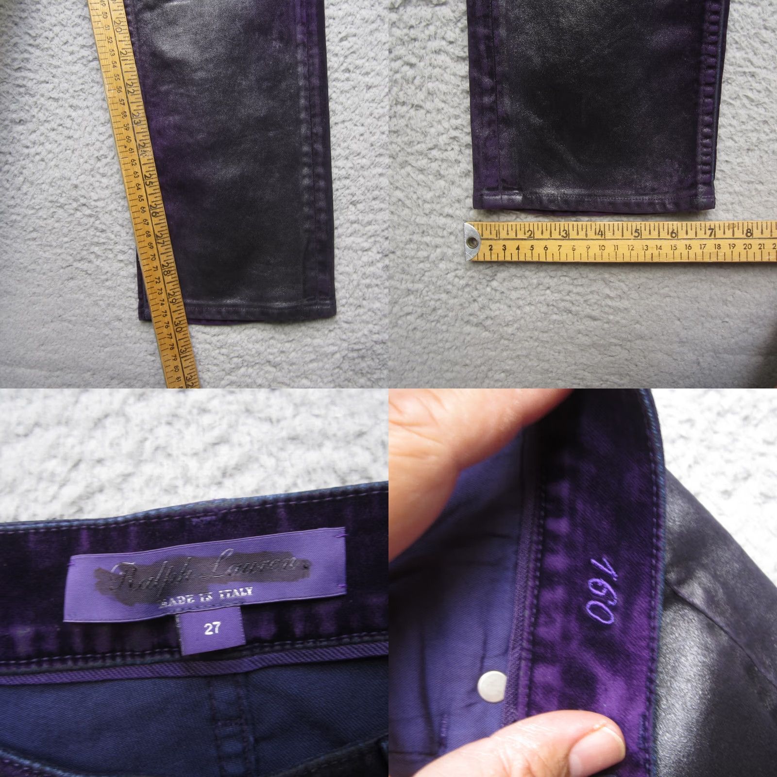 Ralph Lauren Purple Label Ralph Lauren Purple Label Mens 27 Purple Velvet Slim Casual Preppy Pants Size US 27 - 8 Thumbnail