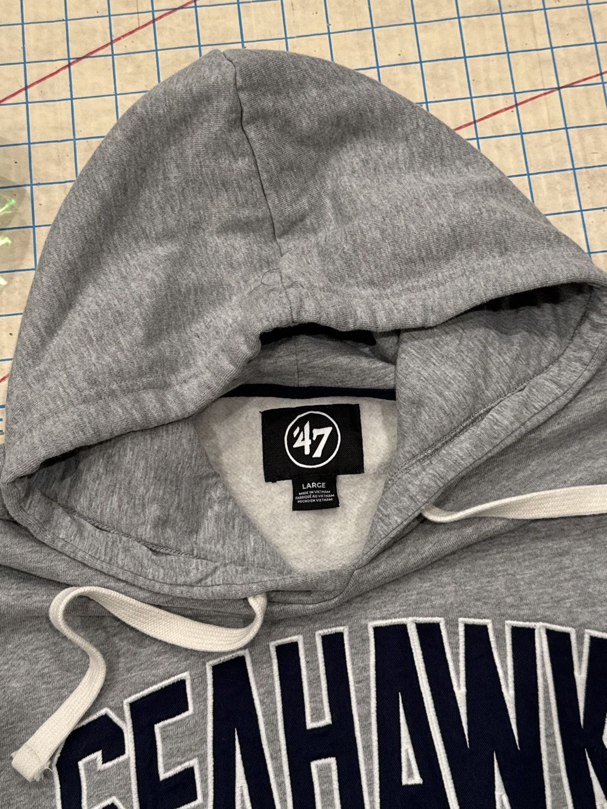 47 Brand ‘47 Seattle Seahawks Pull Over Ringer Hoodie CollegiateStyle Size US L / EU 52-54 / 3 - 8 Thumbnail