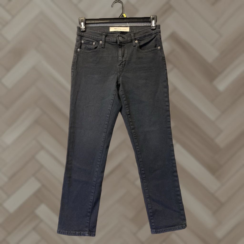 Gap GAP Jeans Pants Womens 28x26 Black Low Rise Y2K 5-Pocket Regular Fit Belt Loops Cotton Jeans - 2010s Chic Moto Womens/Girls? Size 28" / US 6 / IT 42 - 1 Thumbnail
