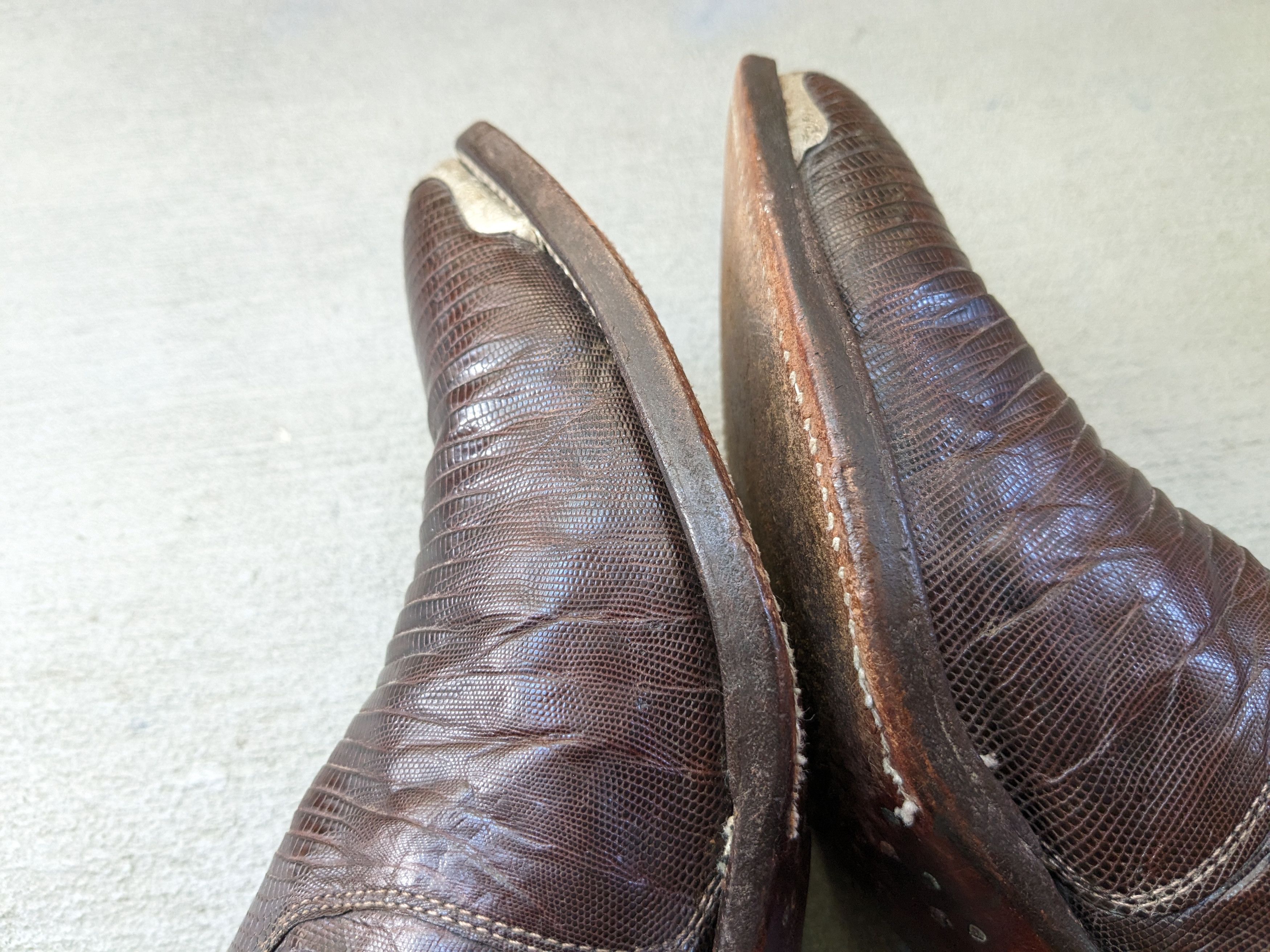 Vintage Justin Lizard Cowboy Boots Brown 9 D Leather USA Size US 9 / EU 42 - 15 Thumbnail