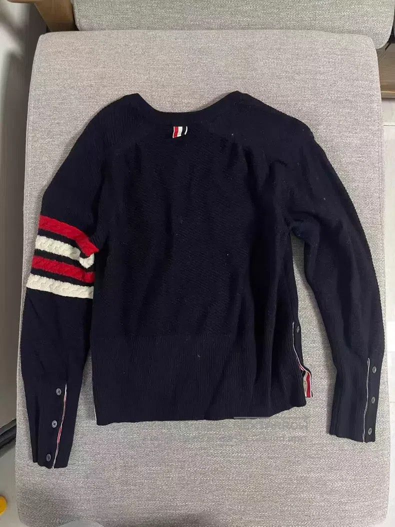Thom Browne Thom Browne Blue Striped Sleeve Knit Top Size US M / EU 48-50 / 2 - 3 Thumbnail